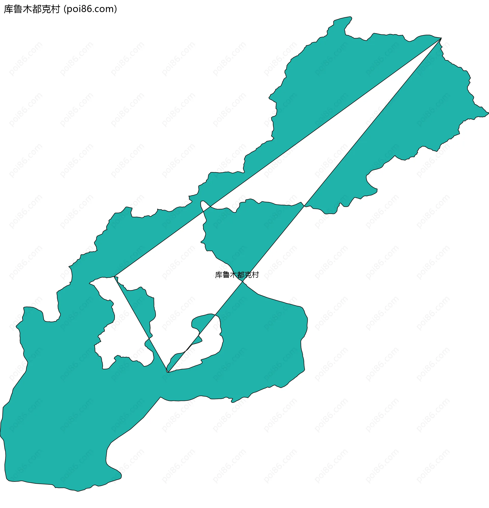 库鲁木都克村边界地图