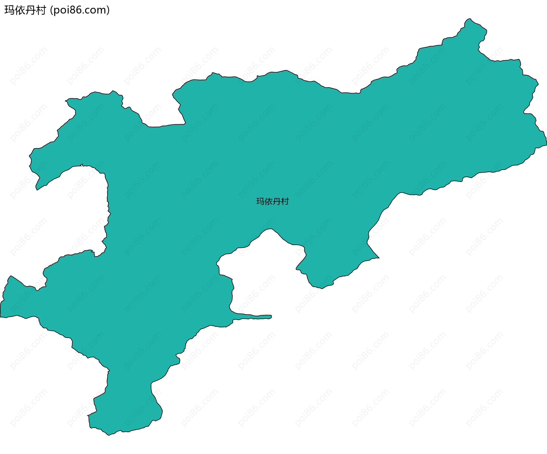 玛依丹村边界地图