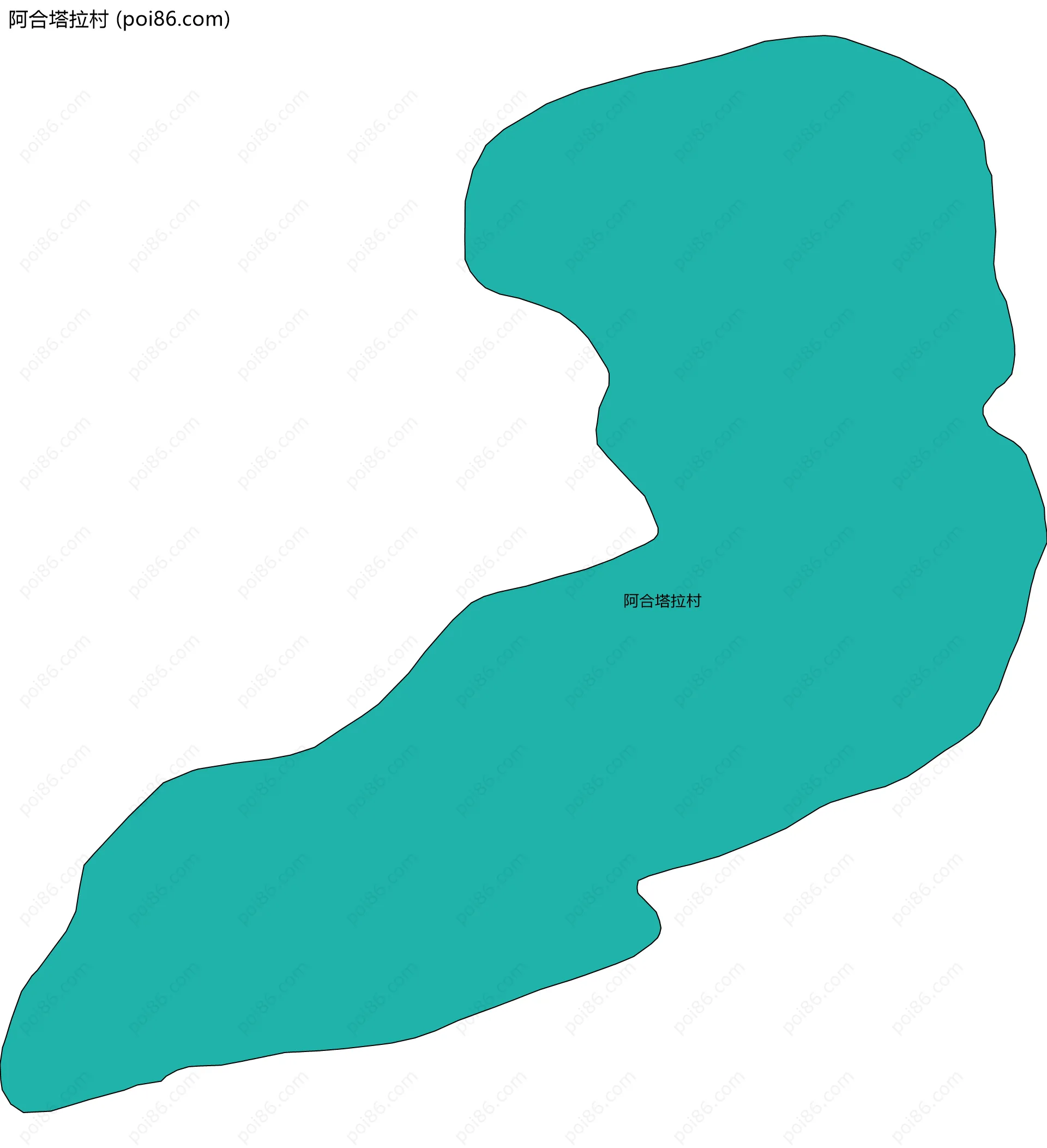 阿合塔拉村边界地图