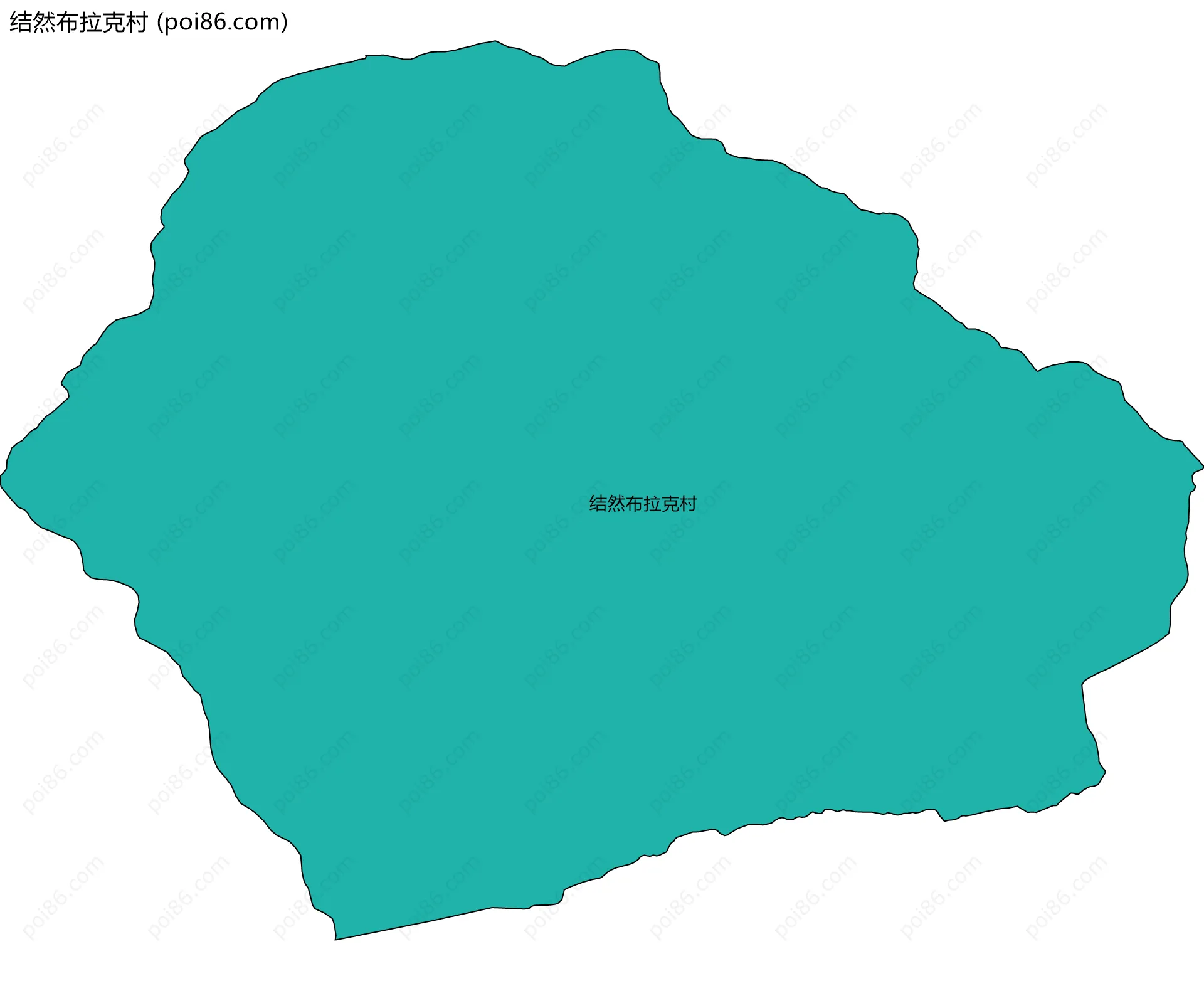结然布拉克村边界地图