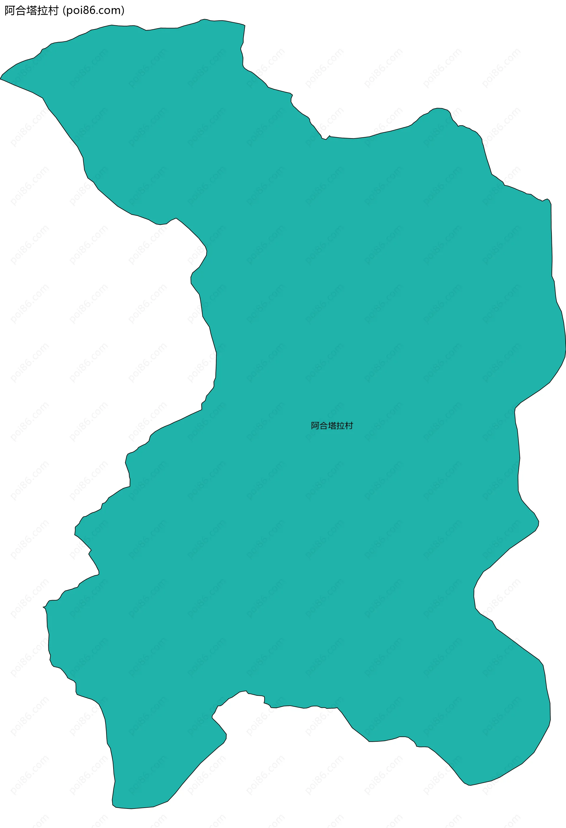 阿合塔拉村边界地图