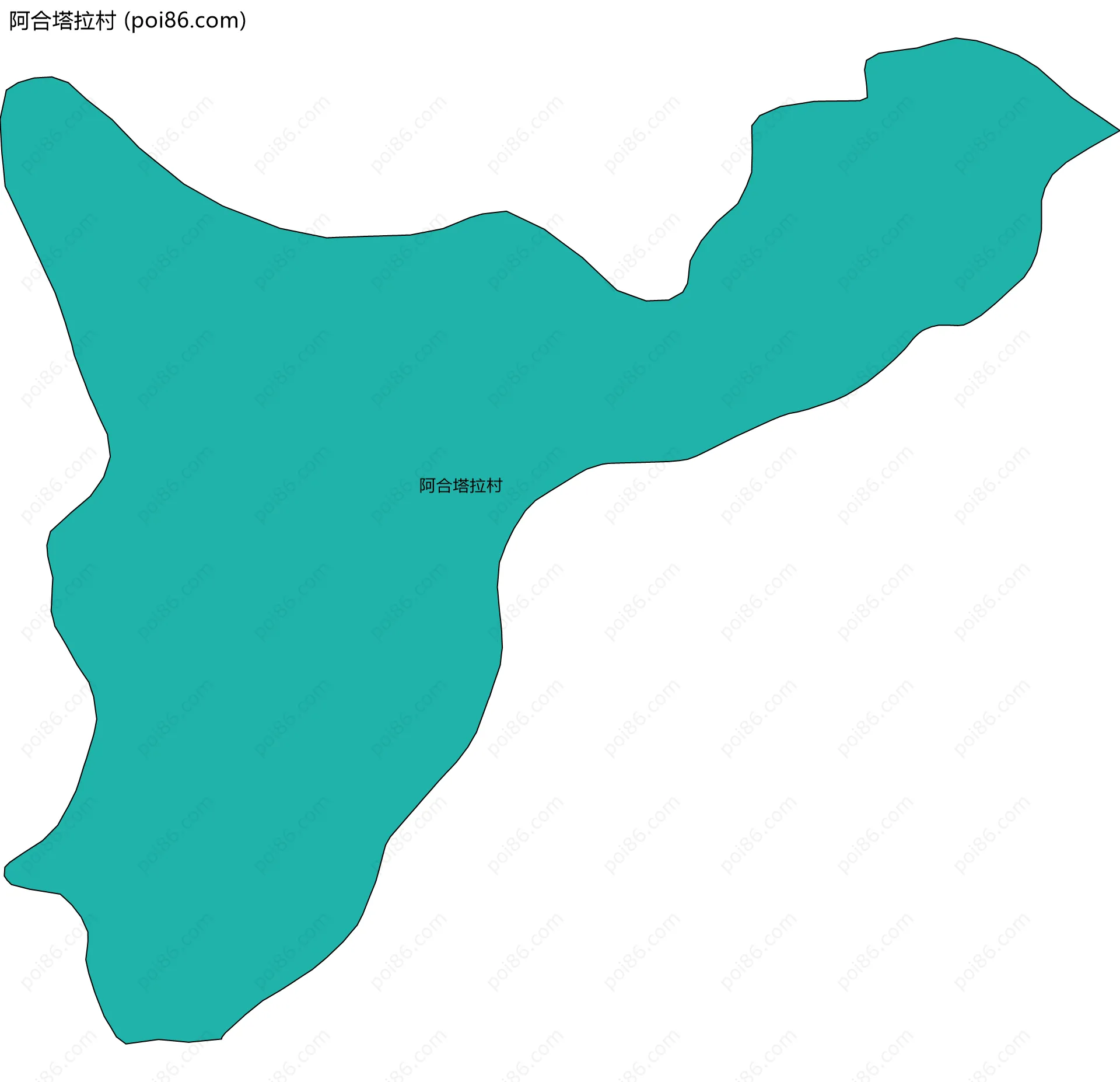 阿合塔拉村边界地图