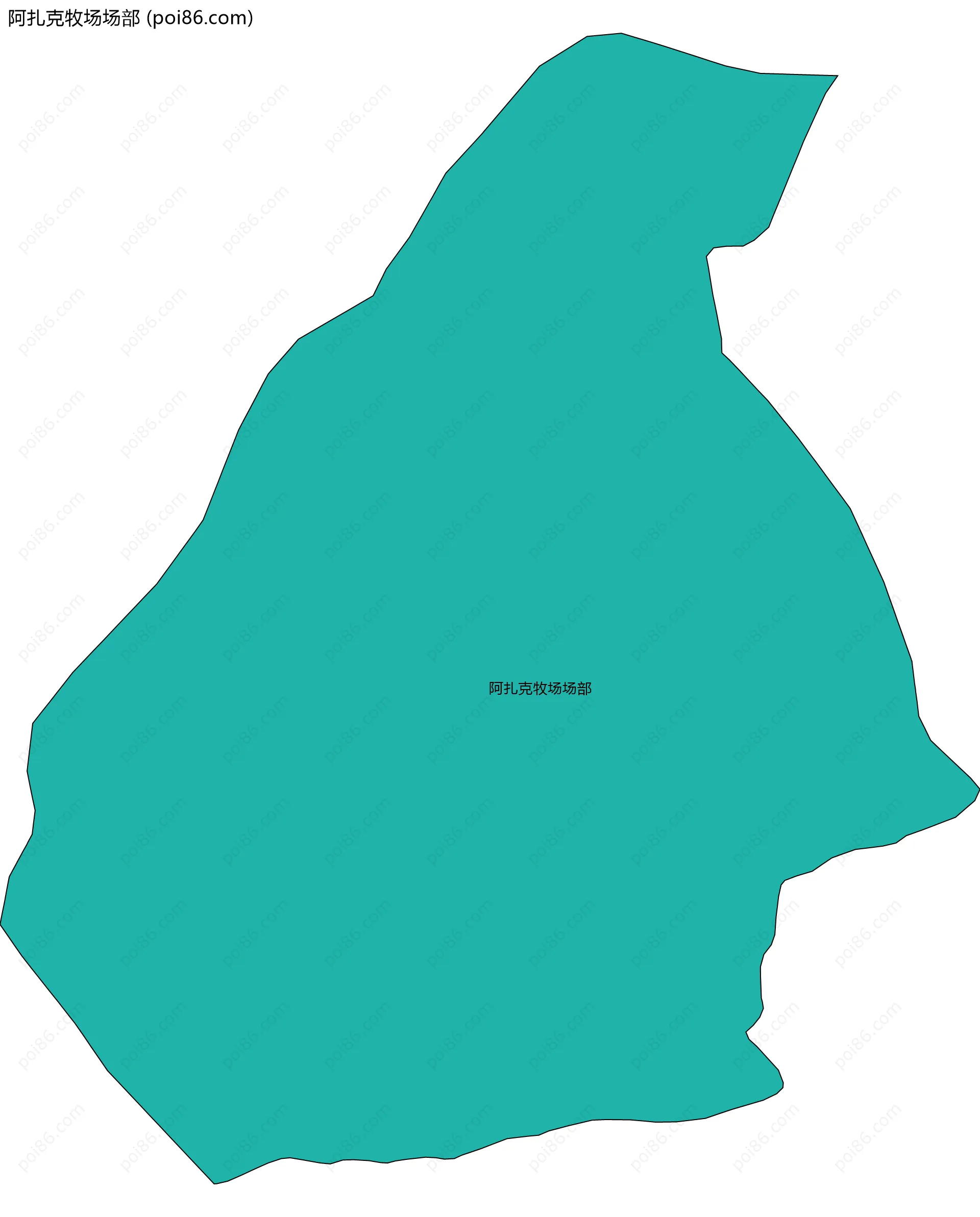 阿扎克牧场场部边界地图