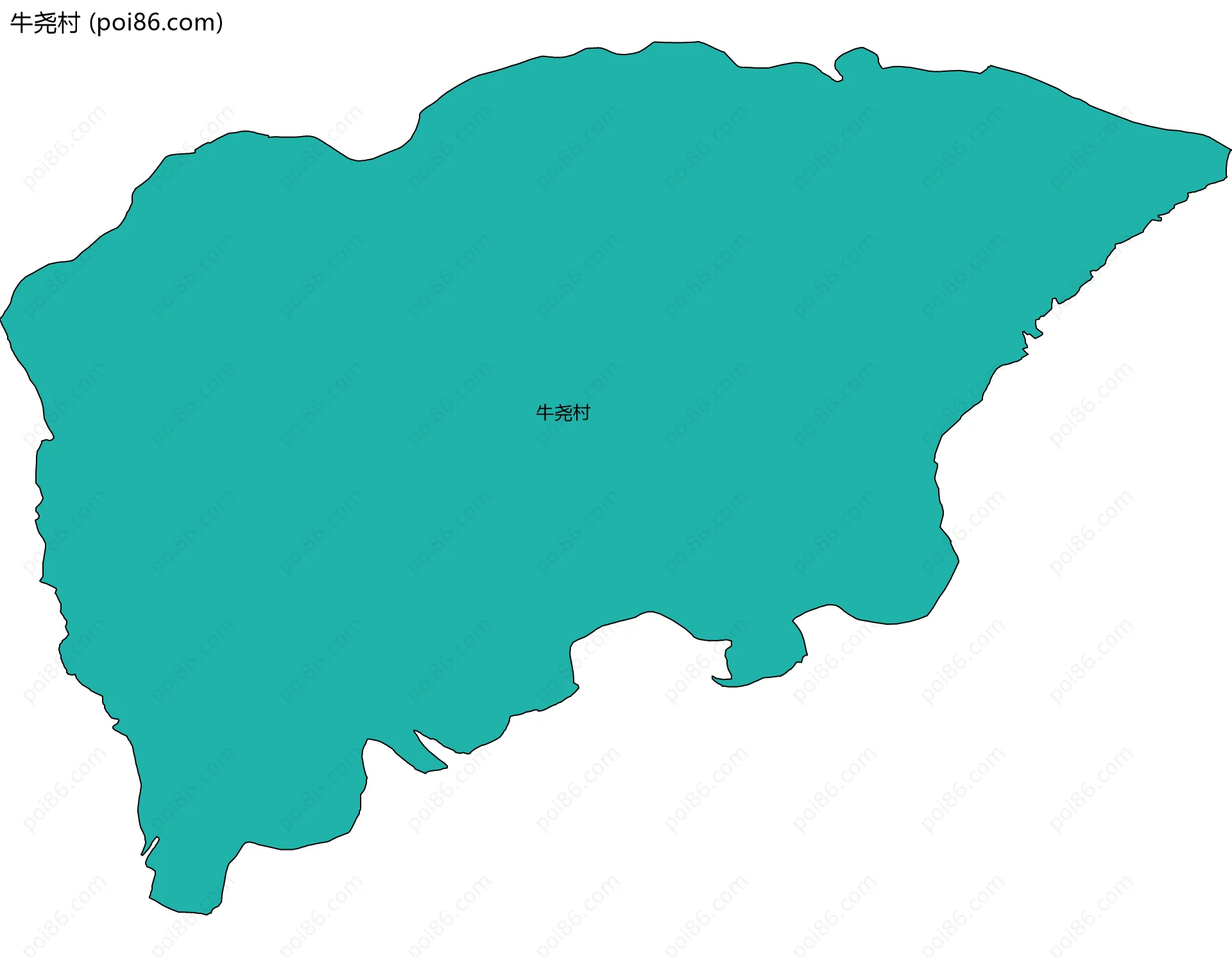 牛尧村边界地图