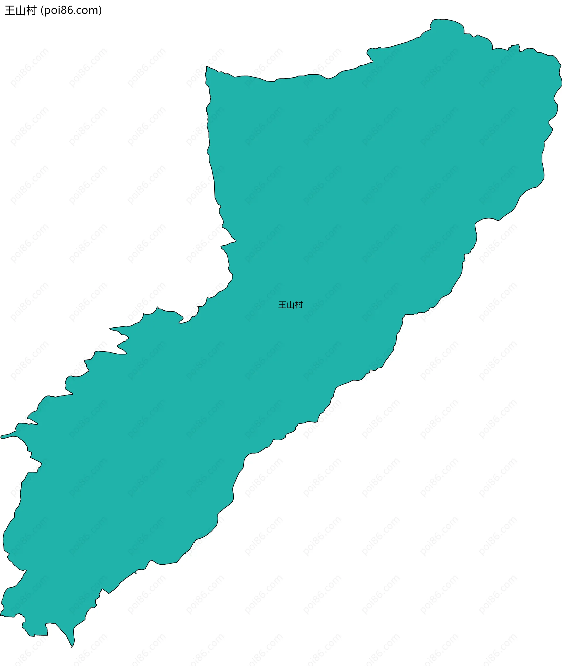 王山村边界地图