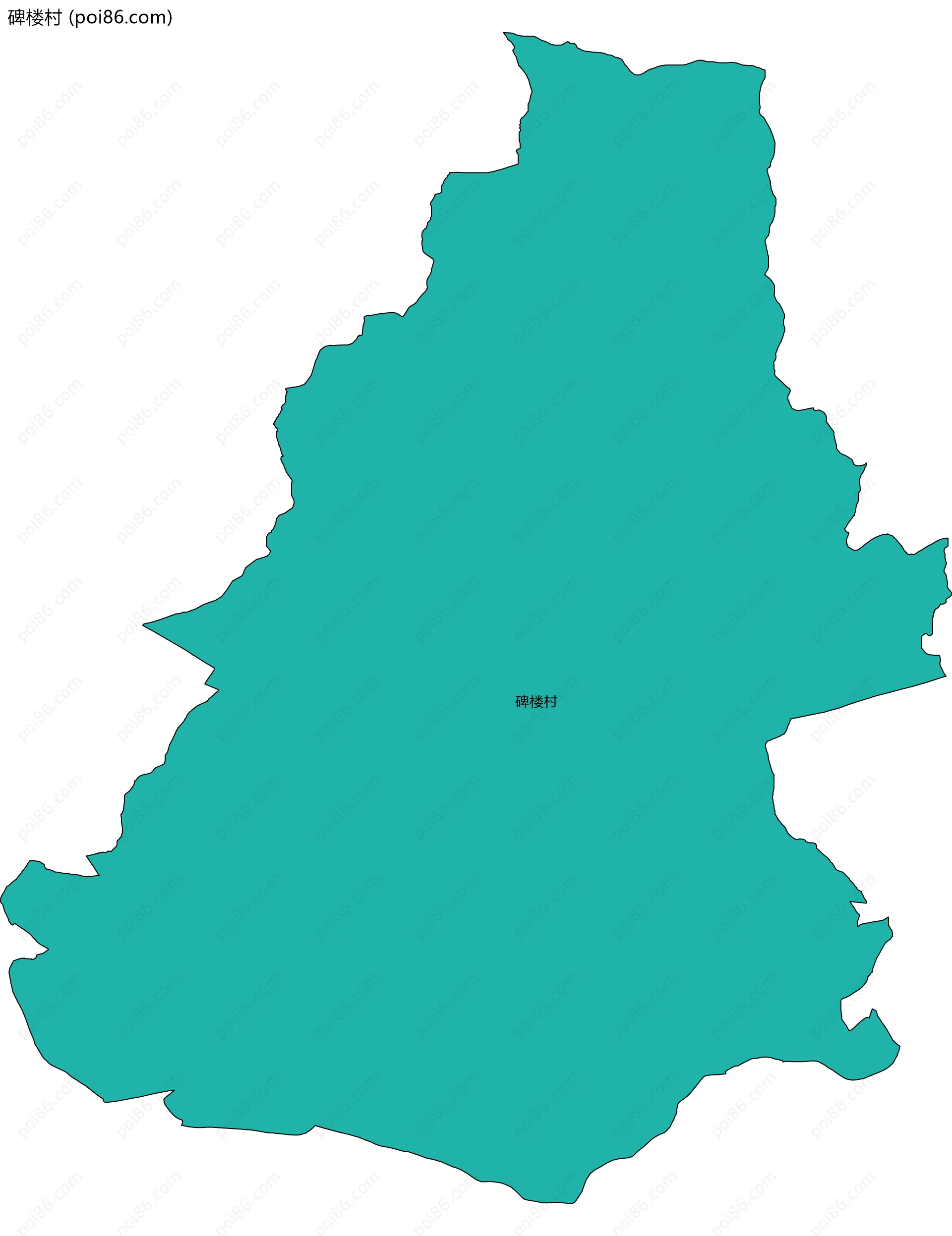 碑楼村边界地图