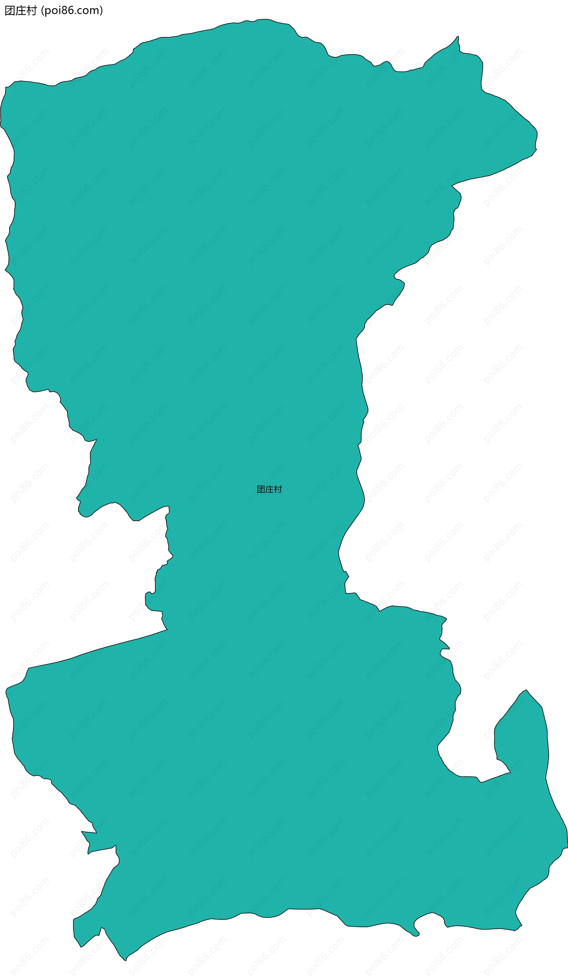 团庄村边界地图