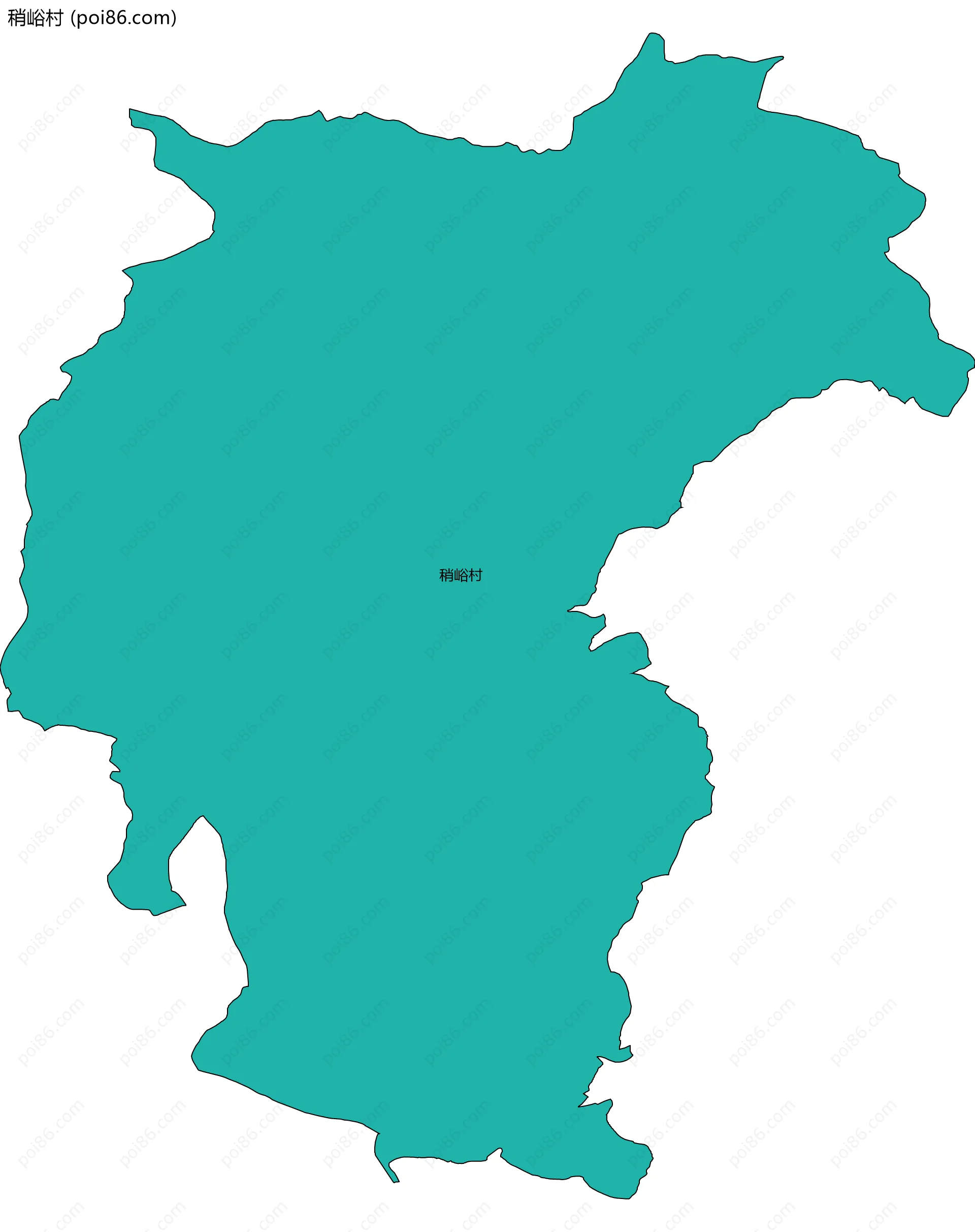 稍峪村边界地图