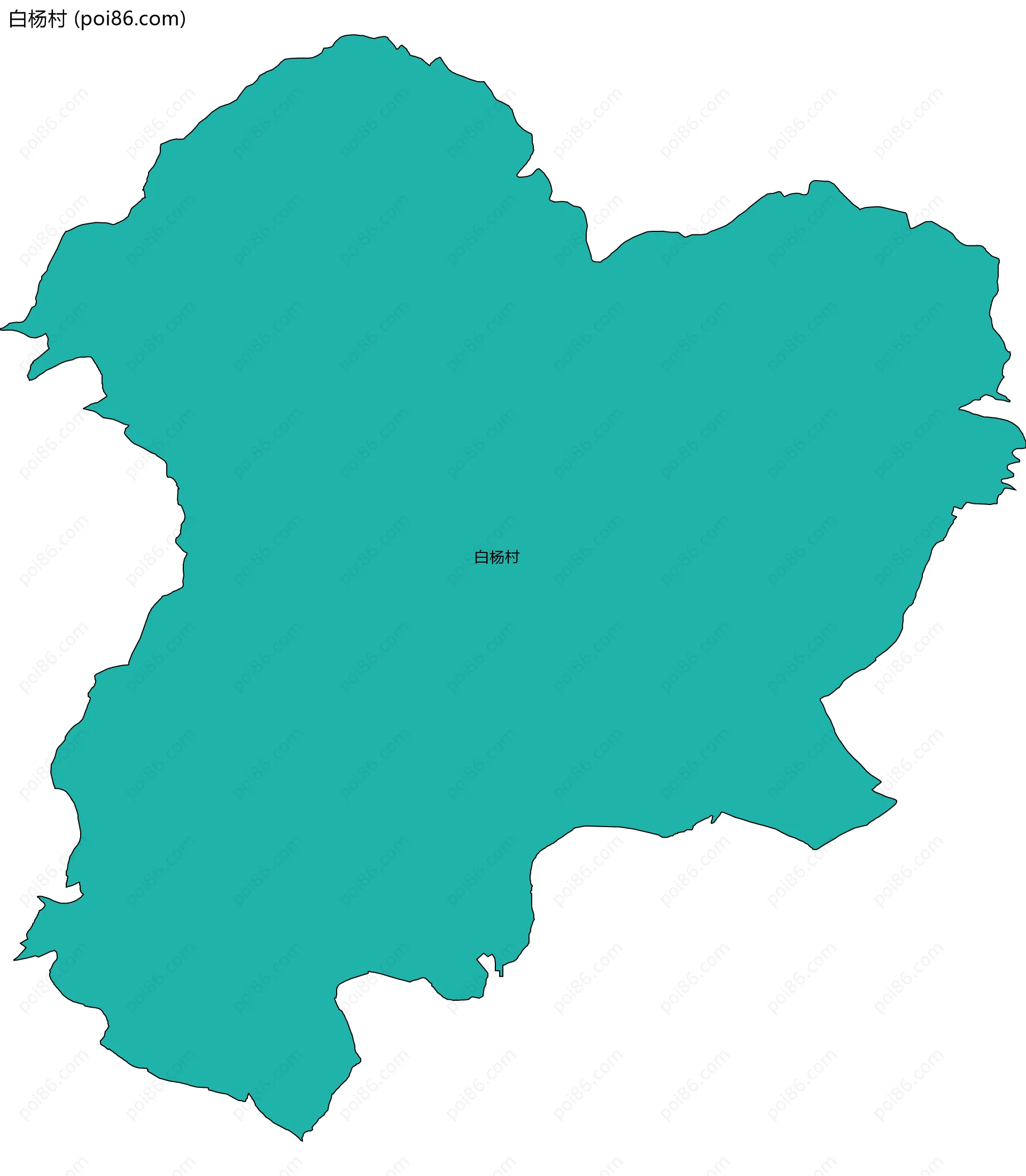 白杨村边界地图