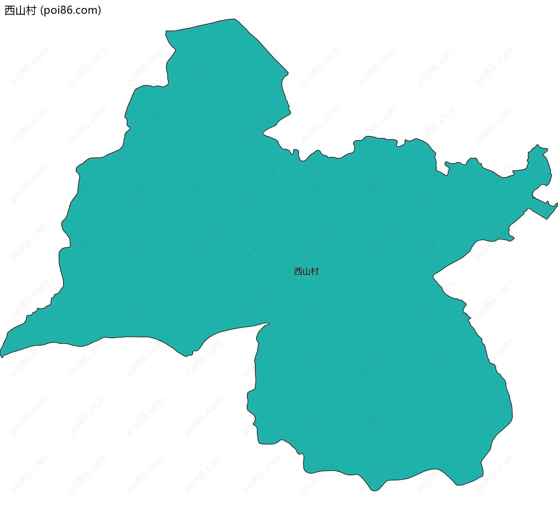 西山村边界地图
