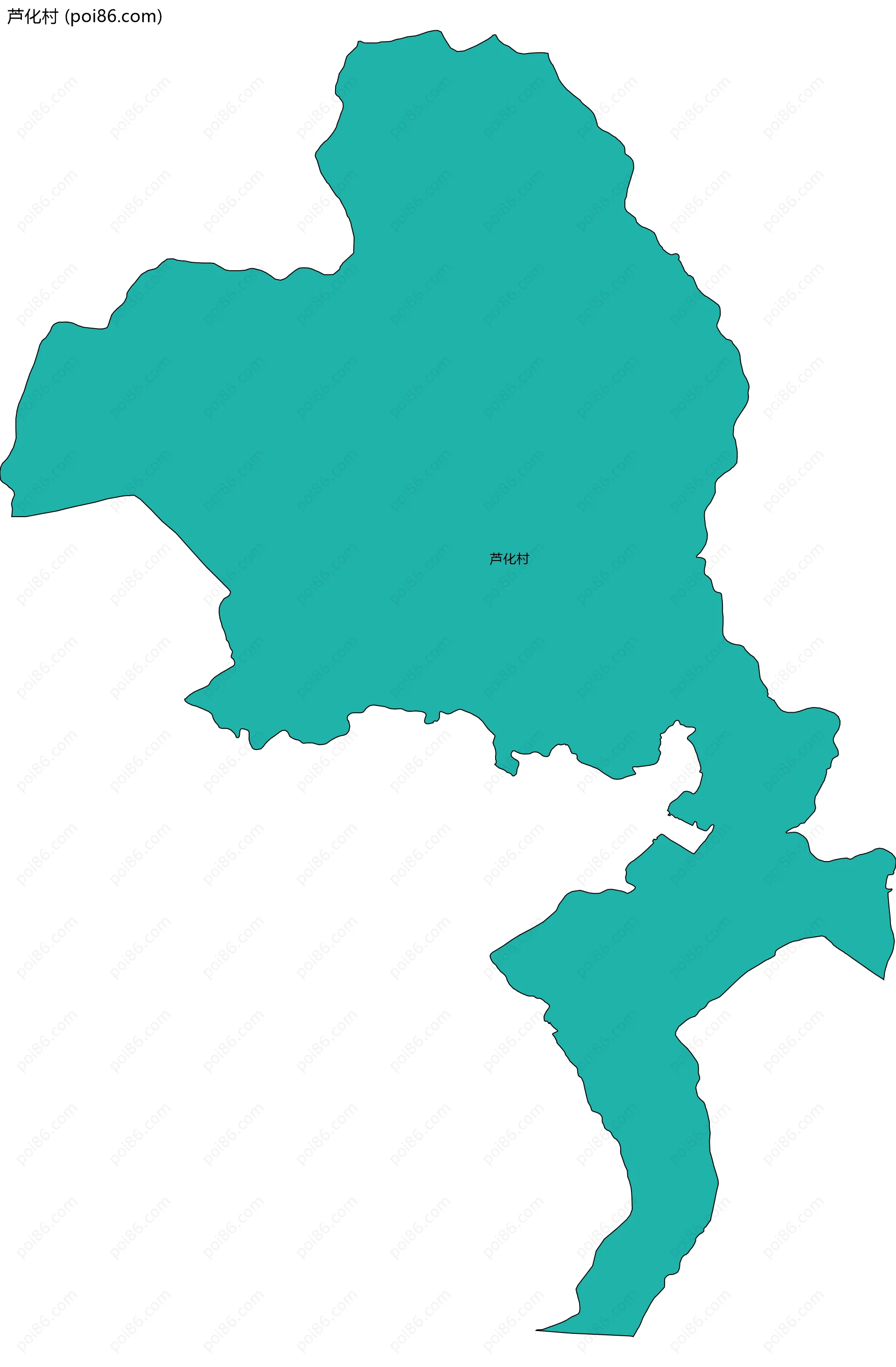 芦化村边界地图