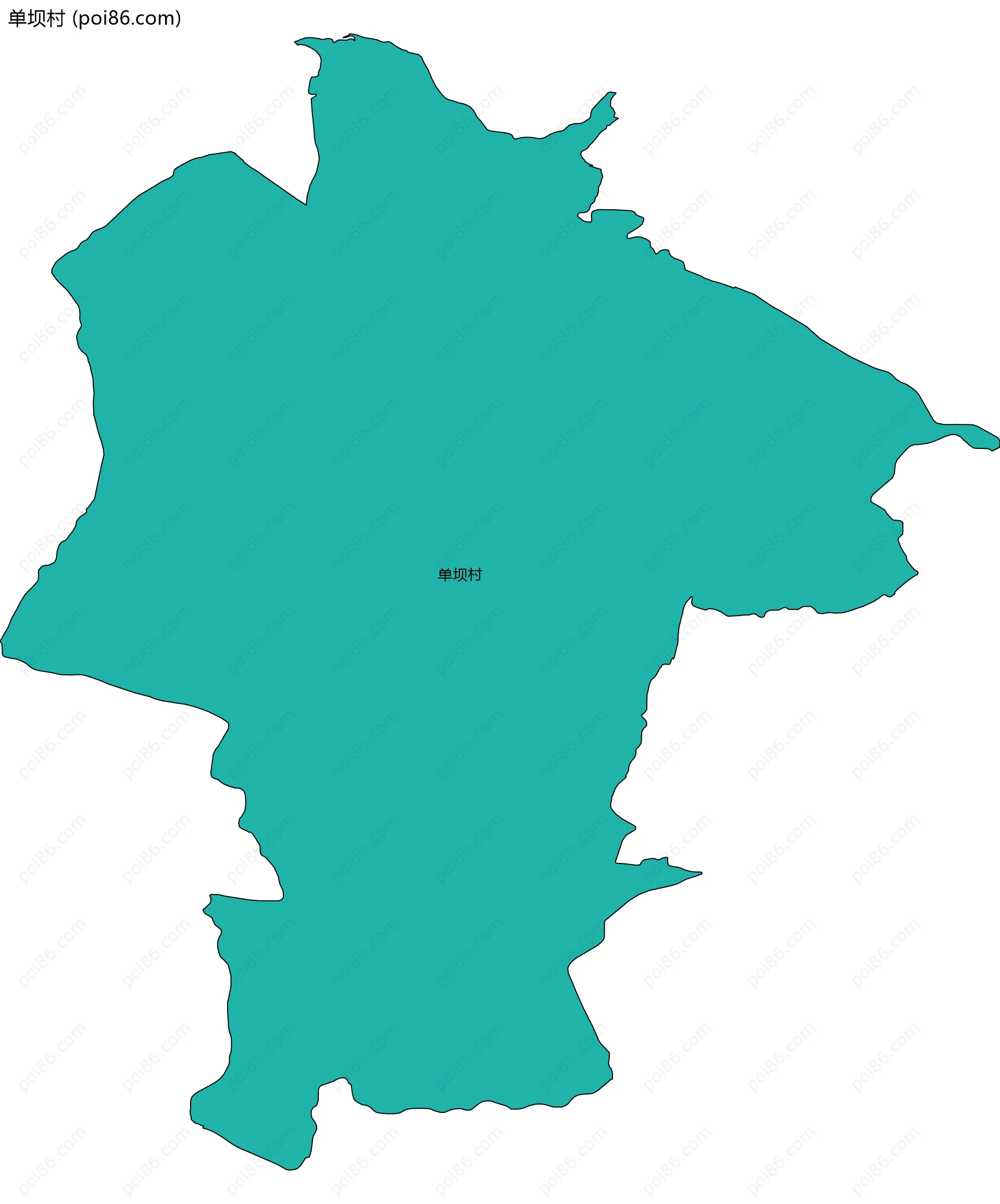 单坝村边界地图