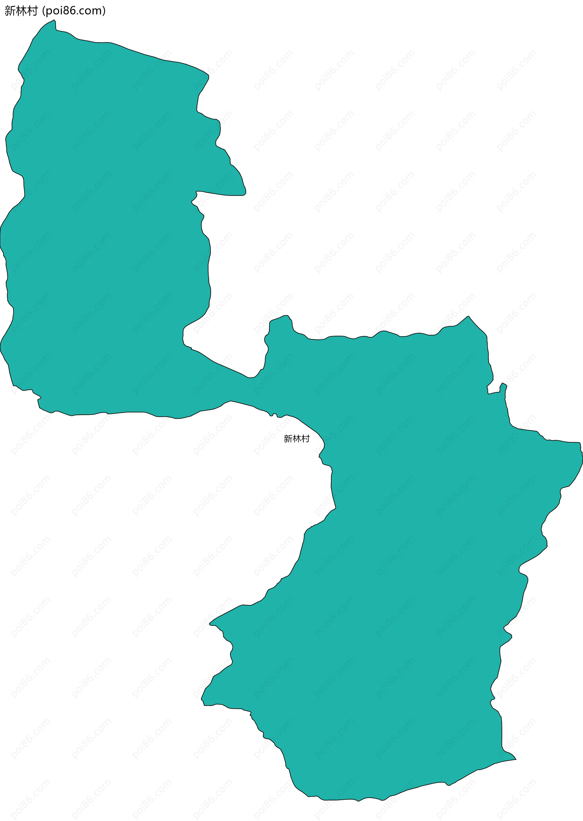 新林村边界地图