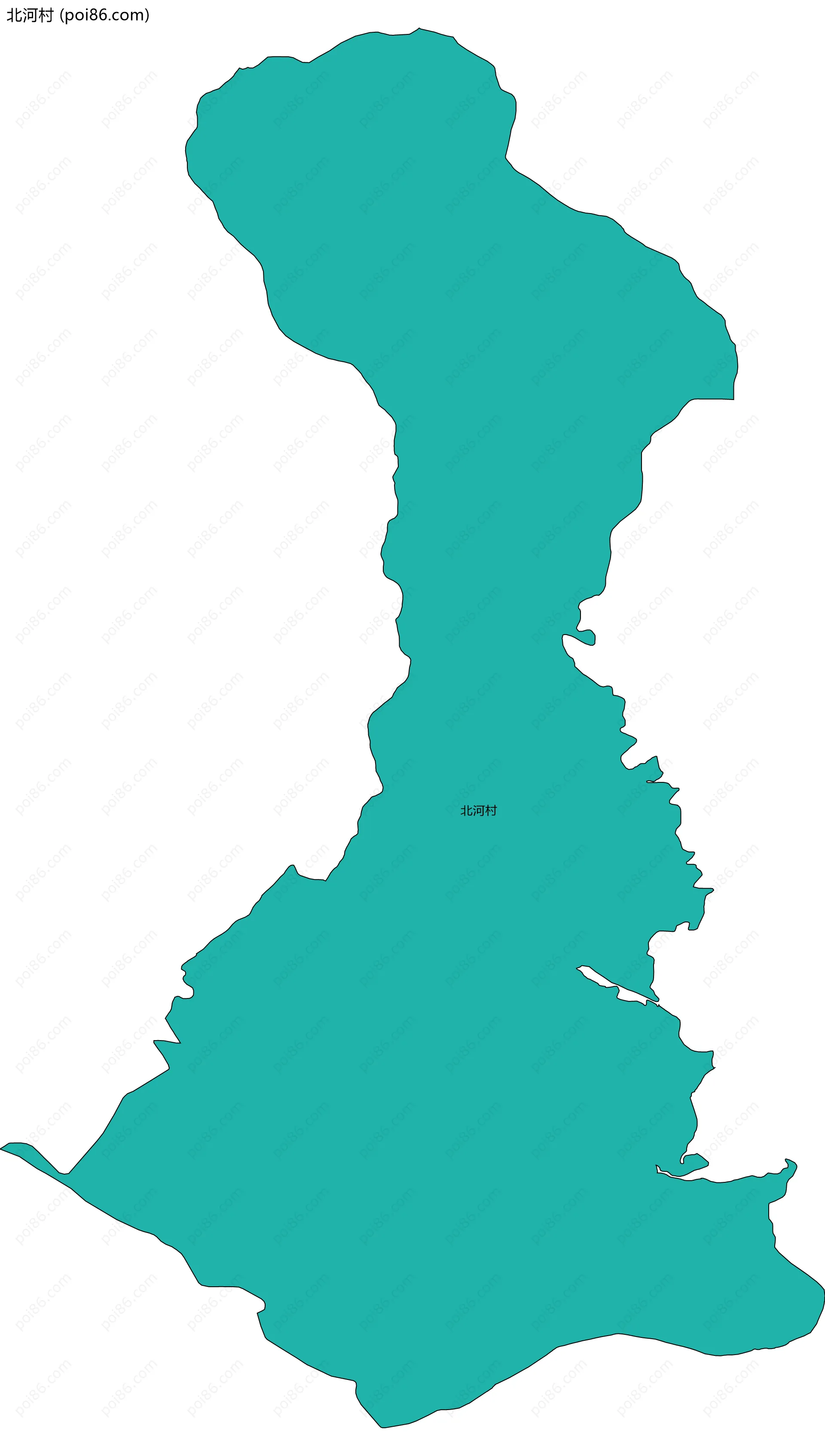 北河村边界地图