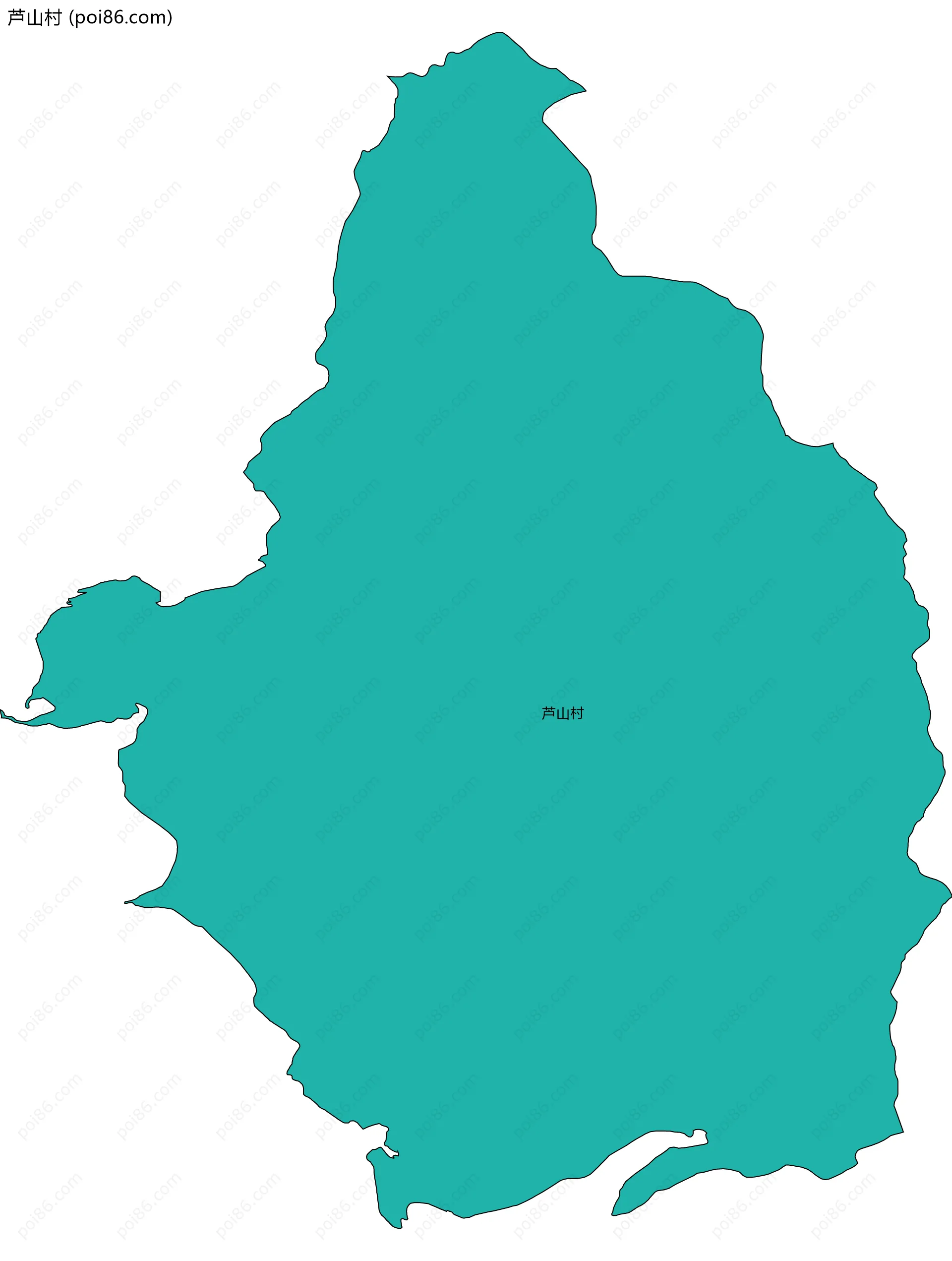 芦山村边界地图