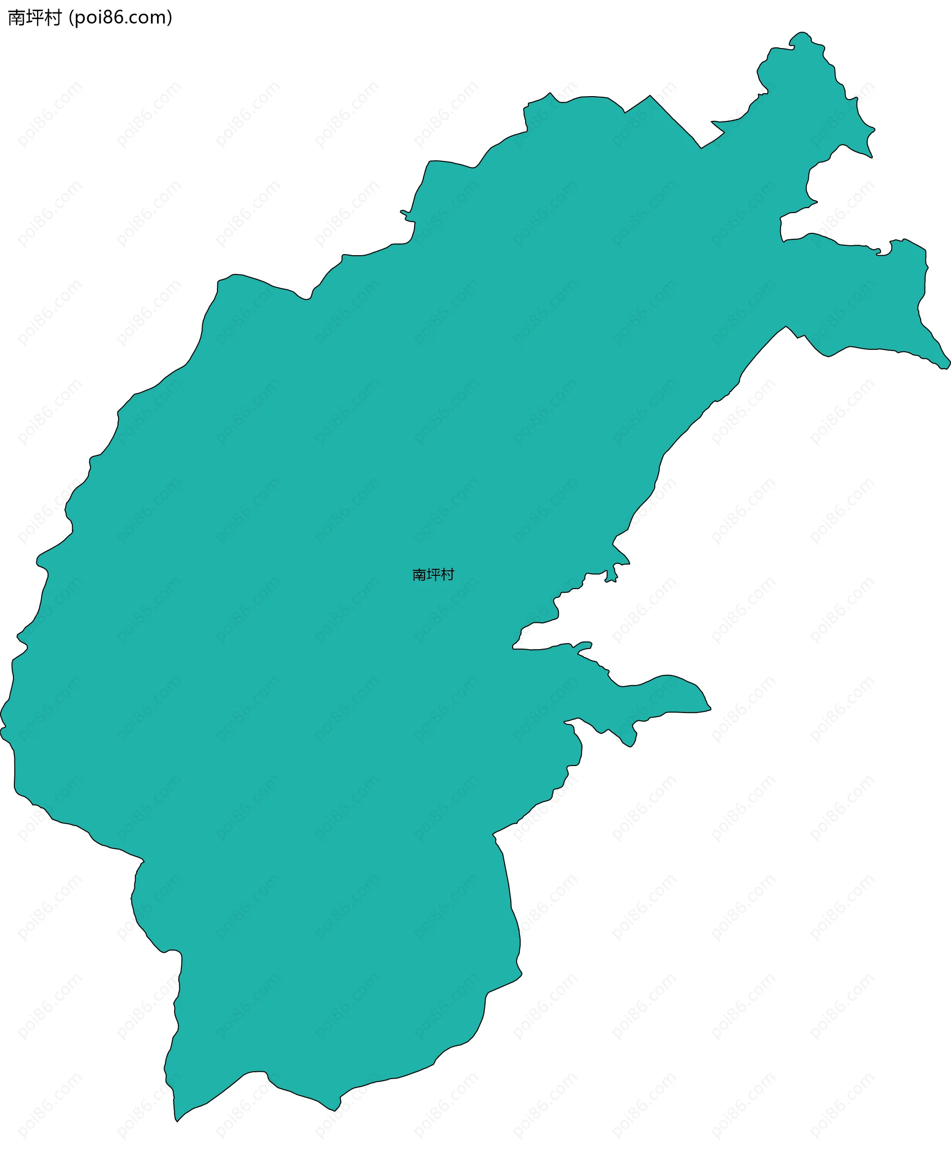 南坪村边界地图