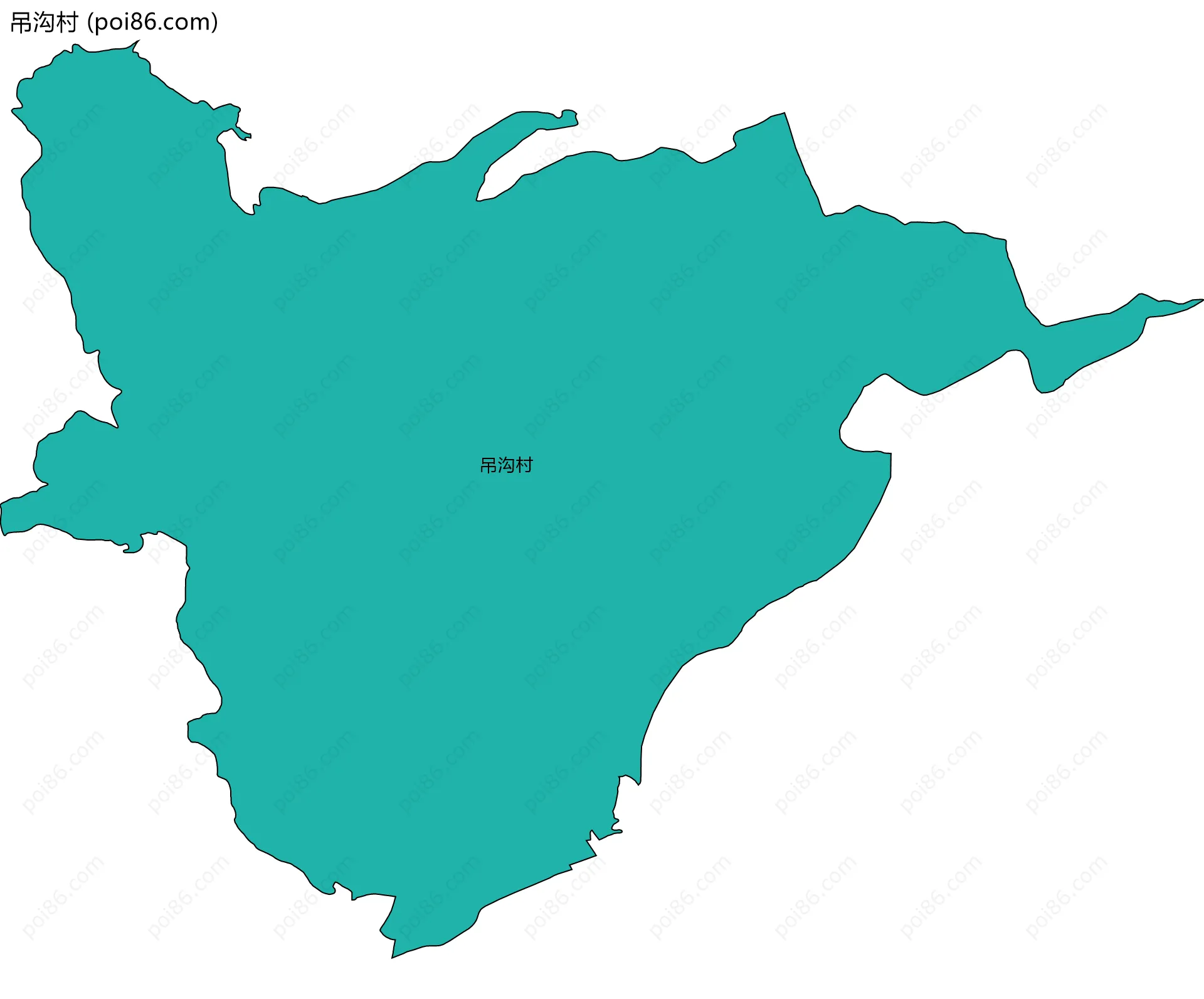吊沟村边界地图