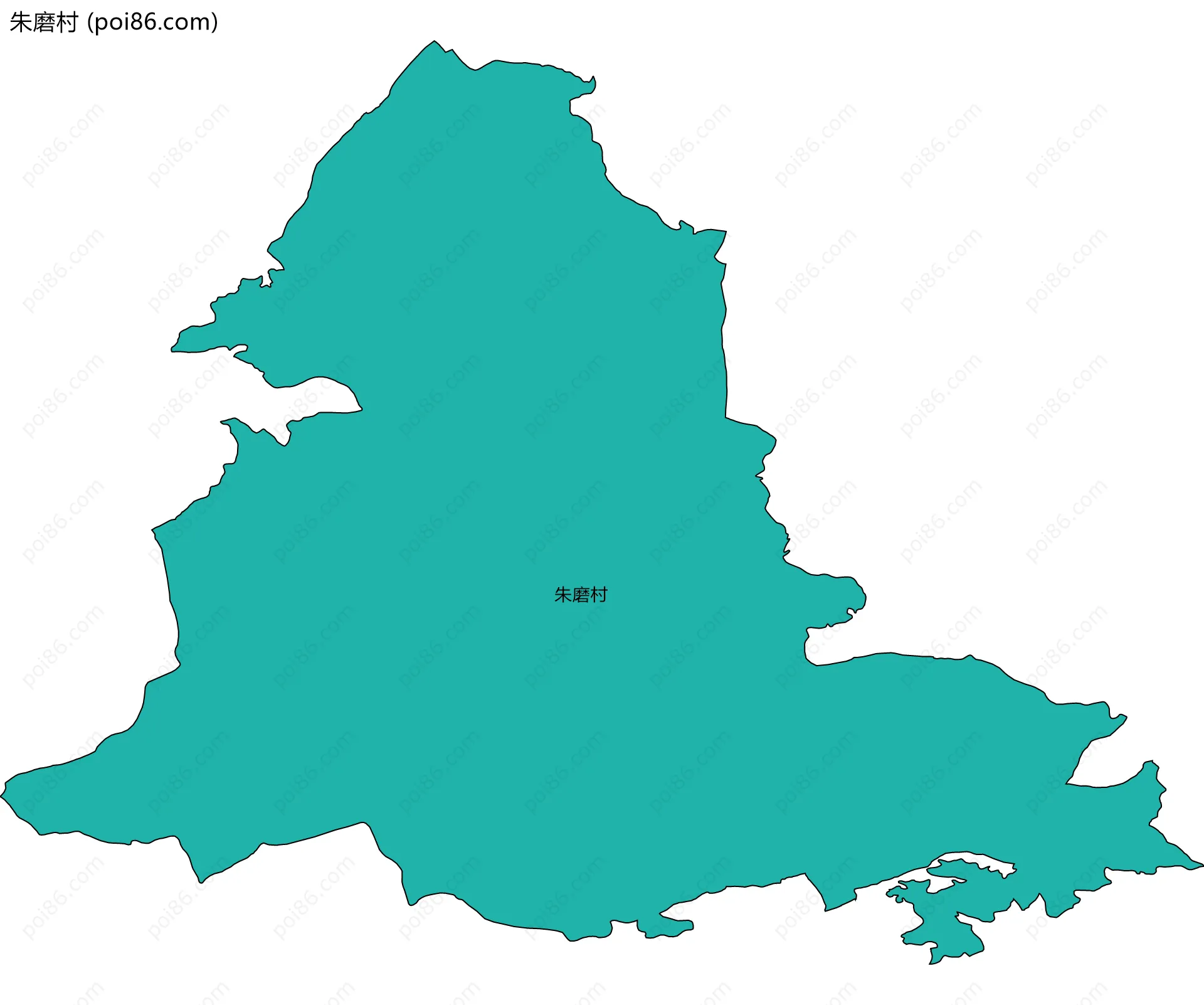 朱磨村边界地图