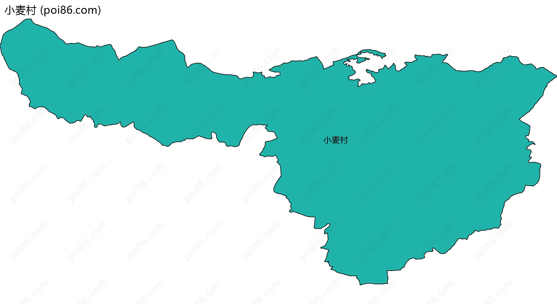 小麦村边界地图