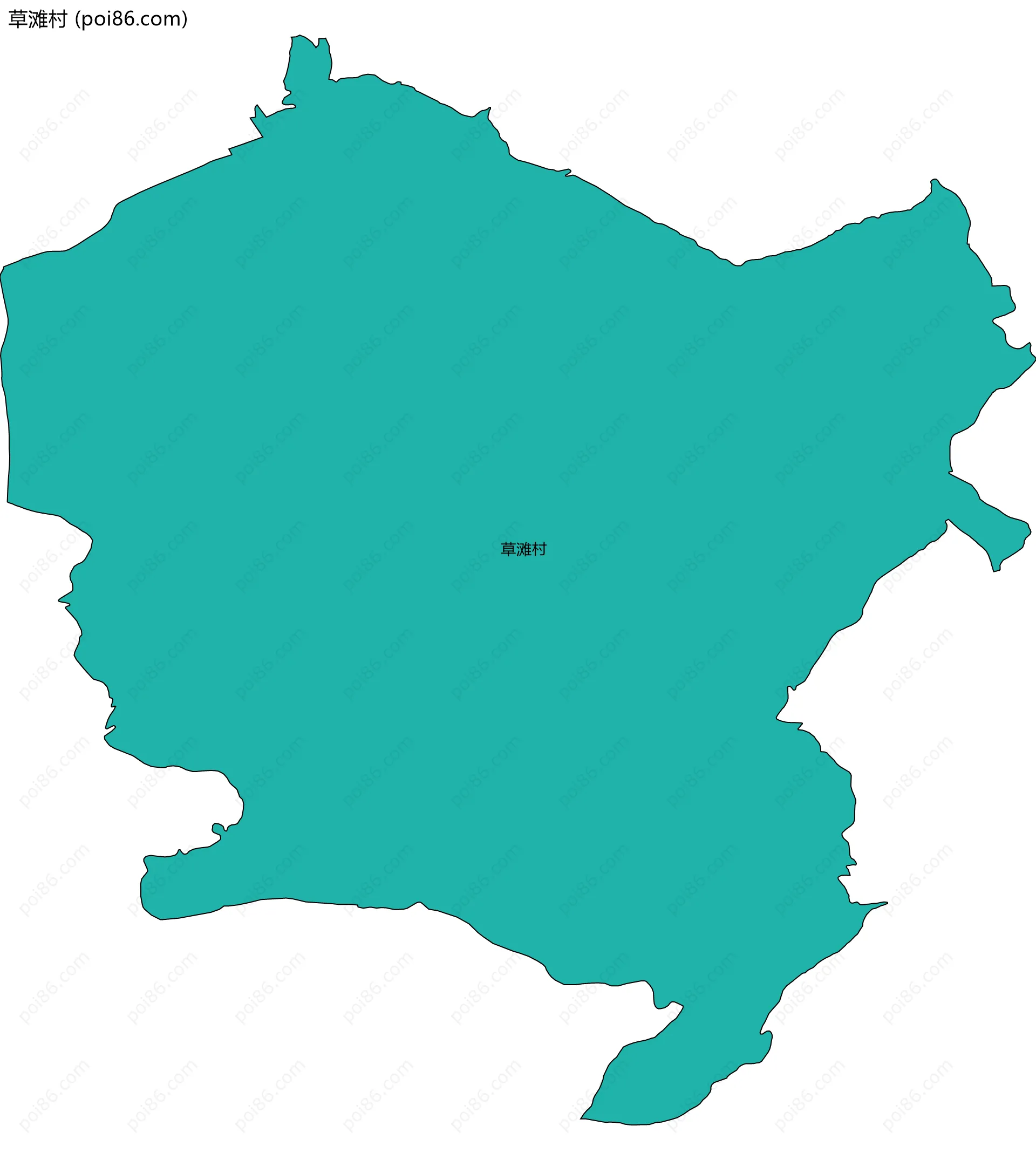 草滩村边界地图