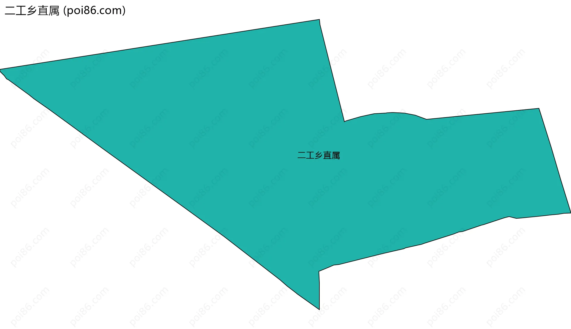 二工乡直属边界地图