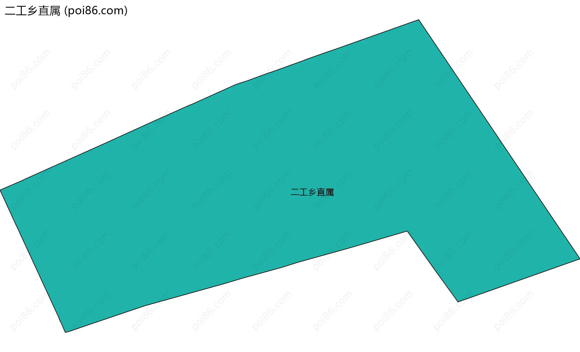 二工乡直属边界地图