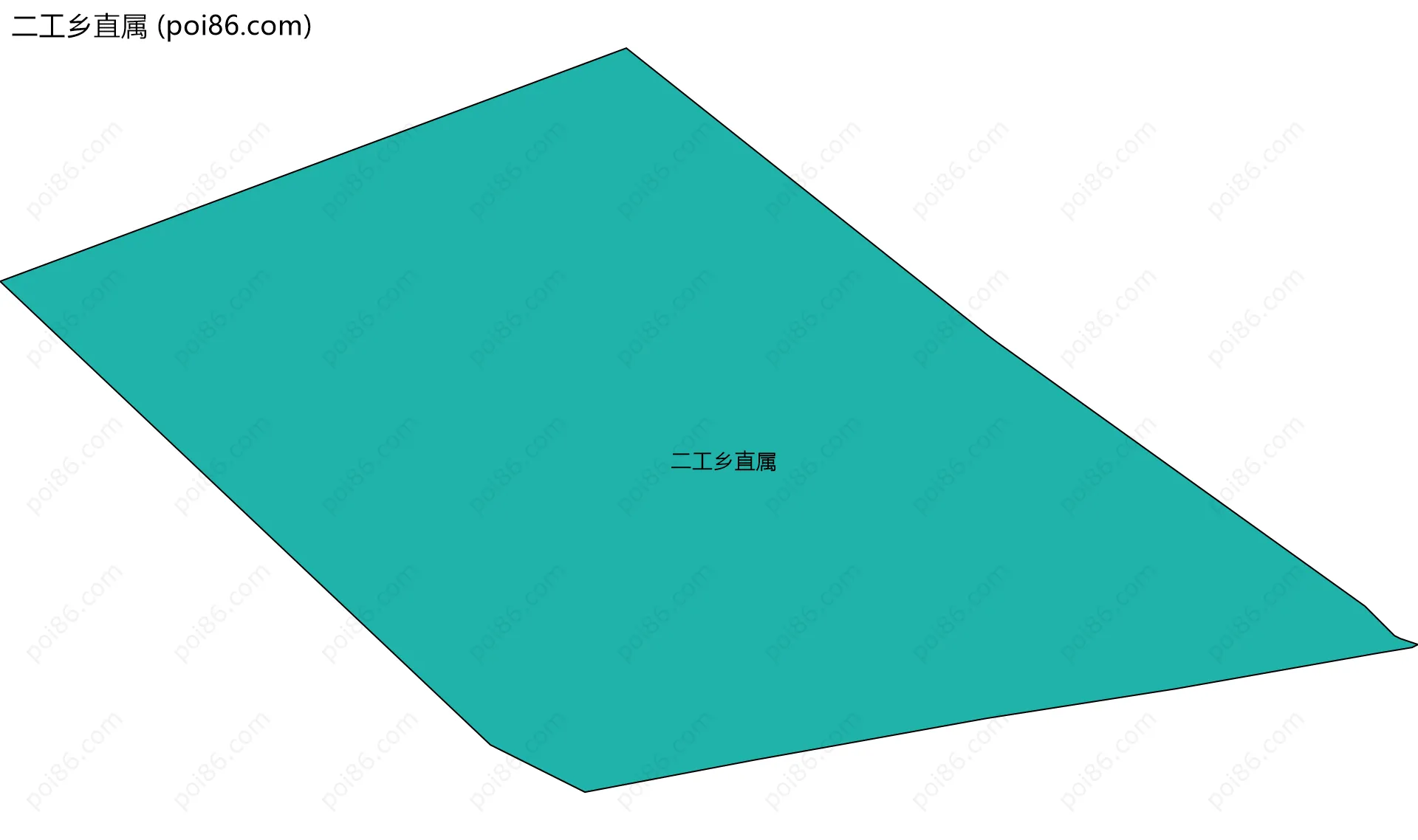 二工乡直属边界地图