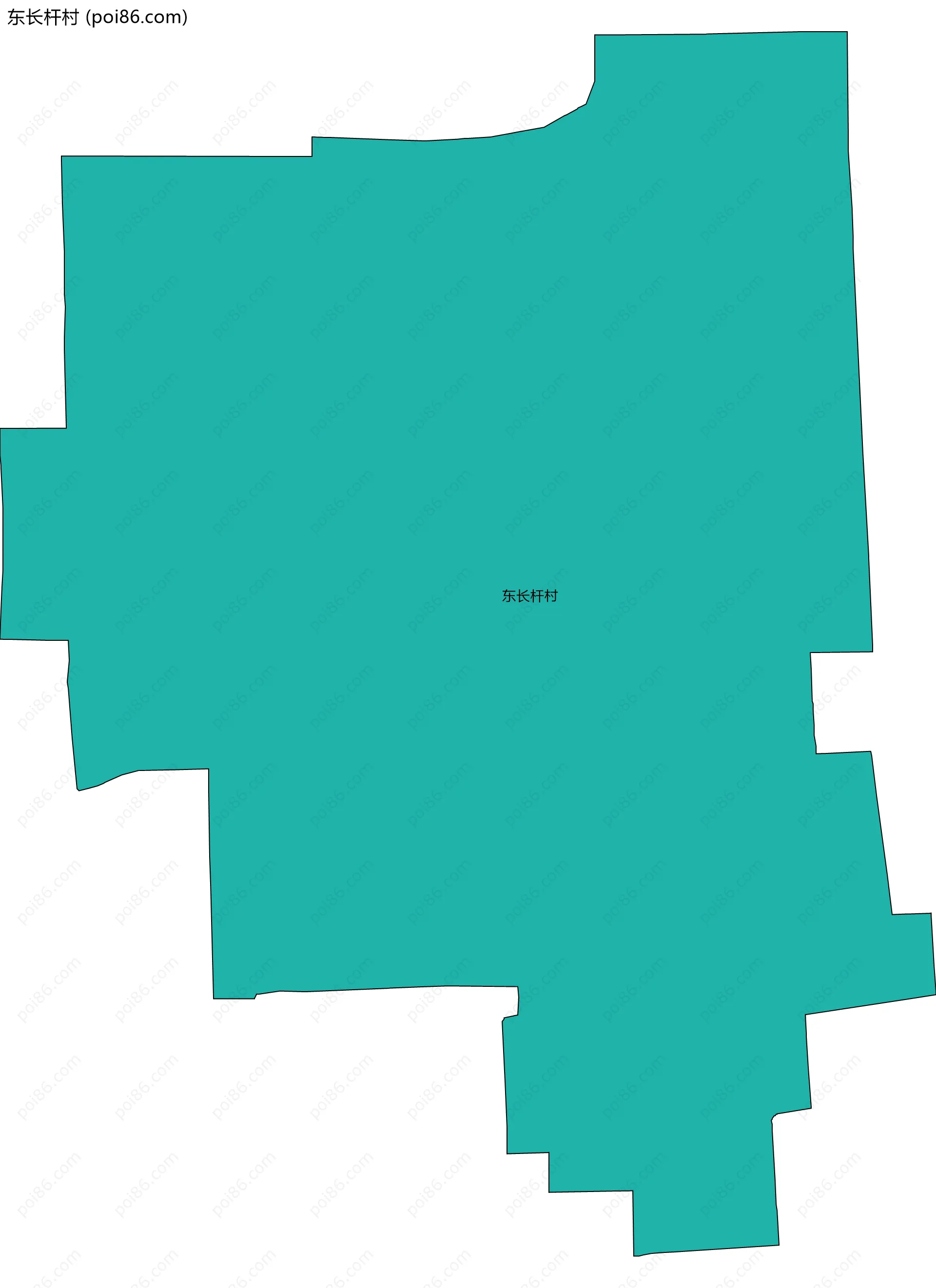 东长杆村边界地图