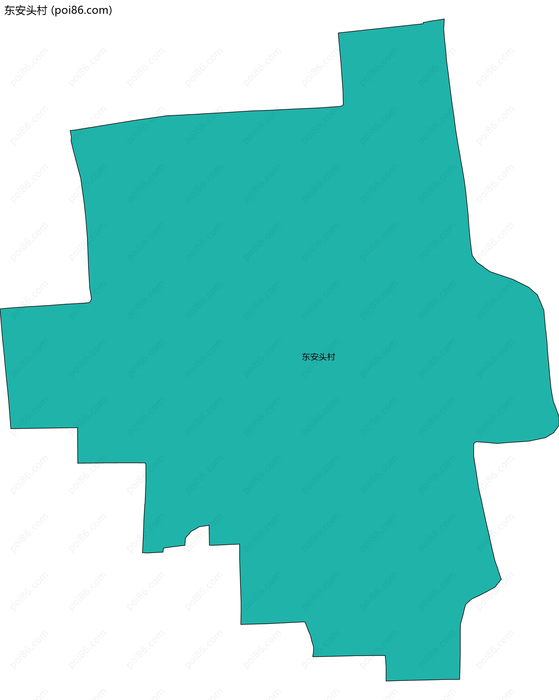 东安头村边界地图