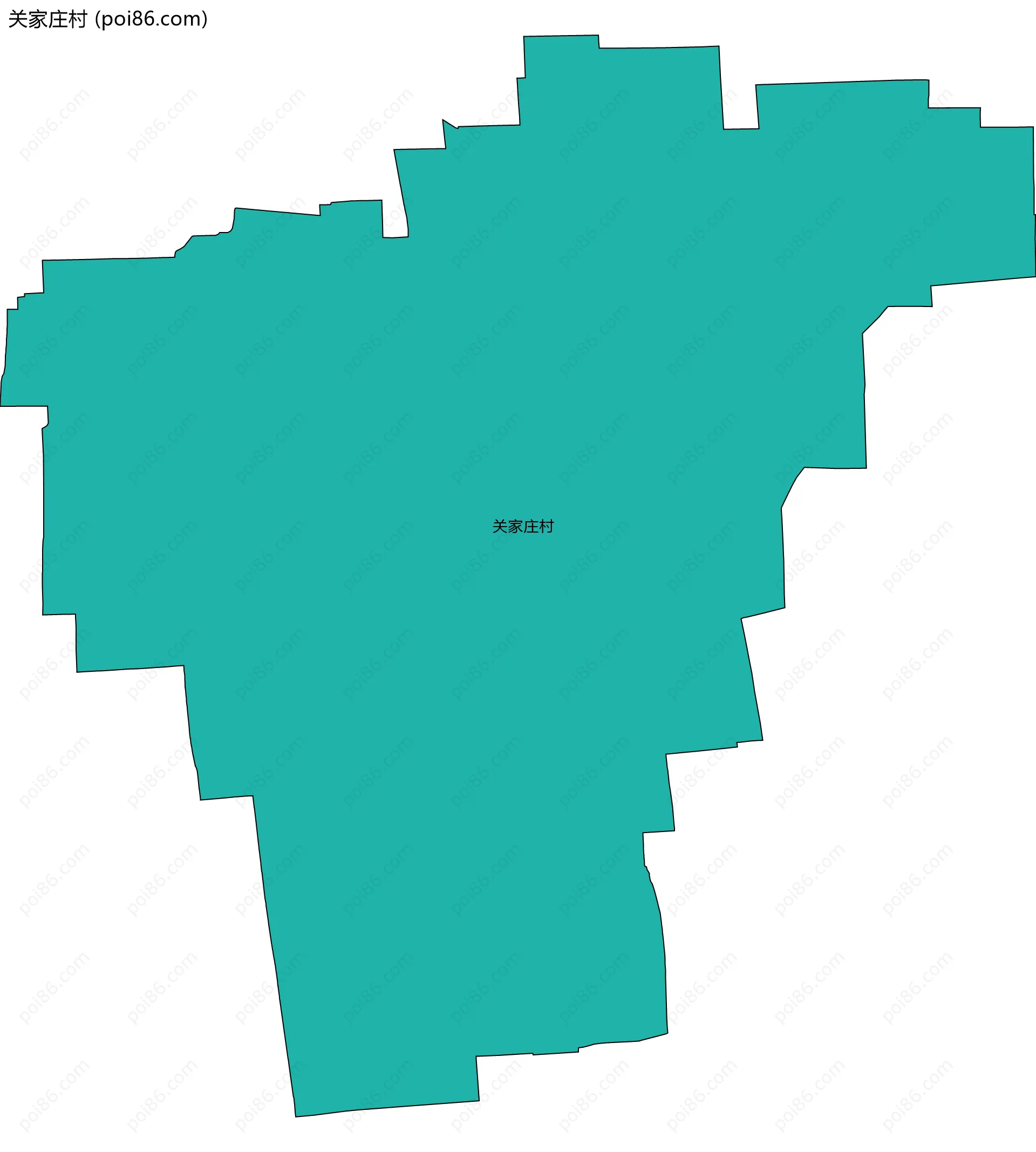 关家庄村边界地图