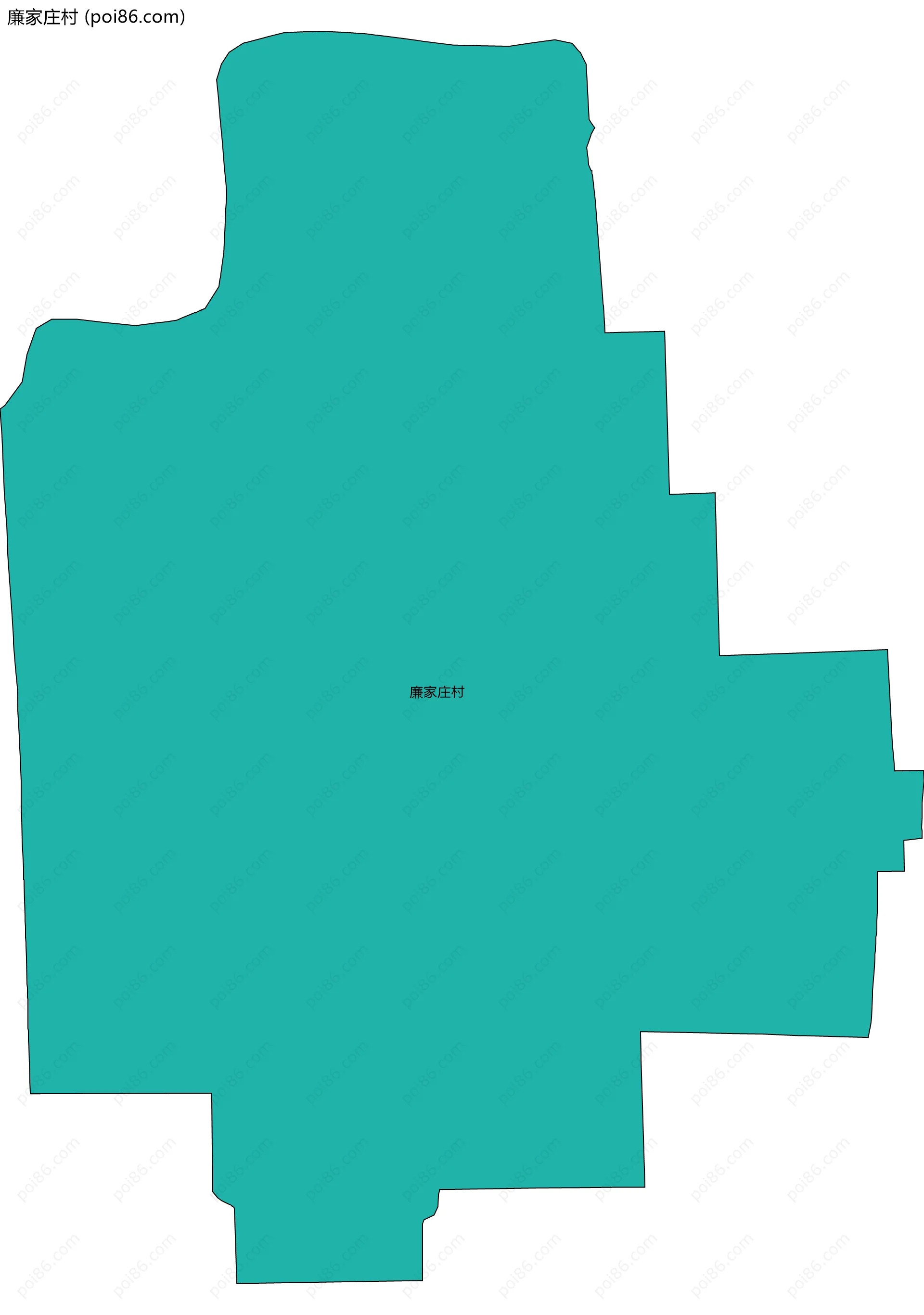 廉家庄村边界地图