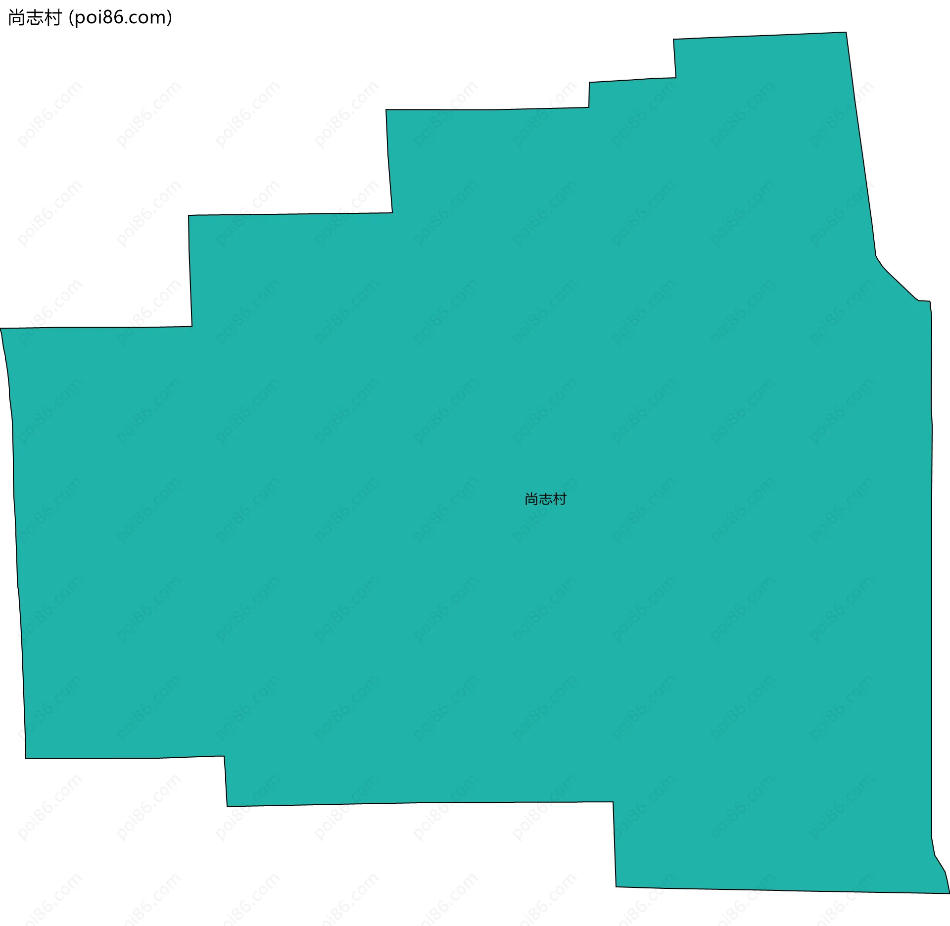 尚志村边界地图