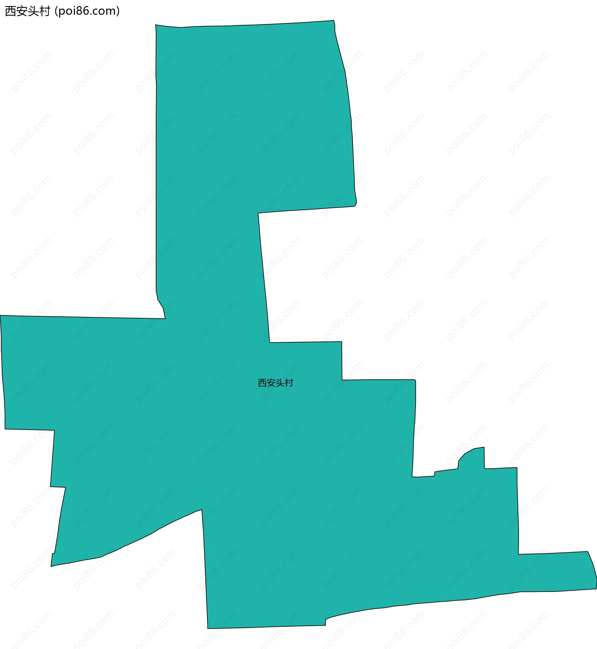 西安头村边界地图