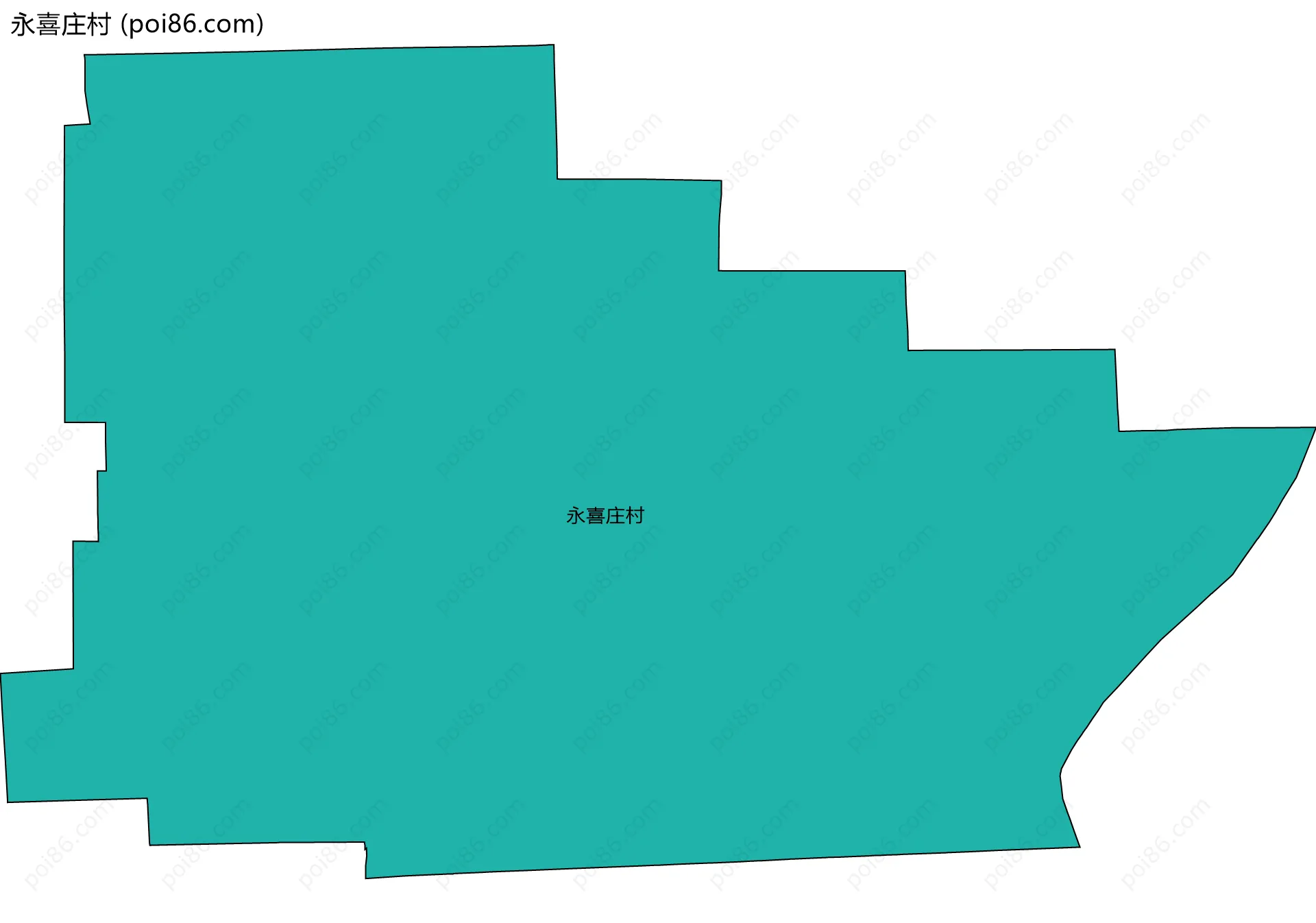永喜庄村边界地图