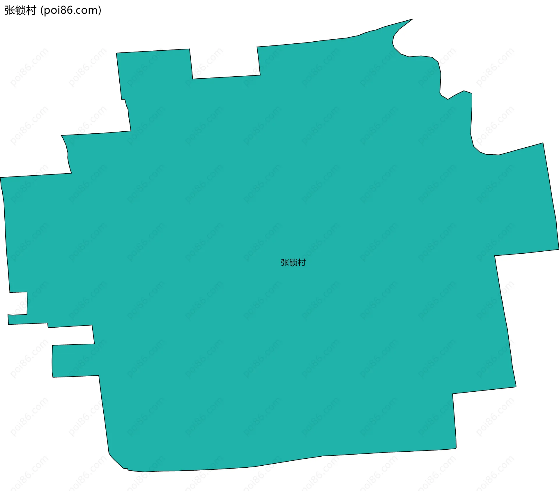 张锁村边界地图