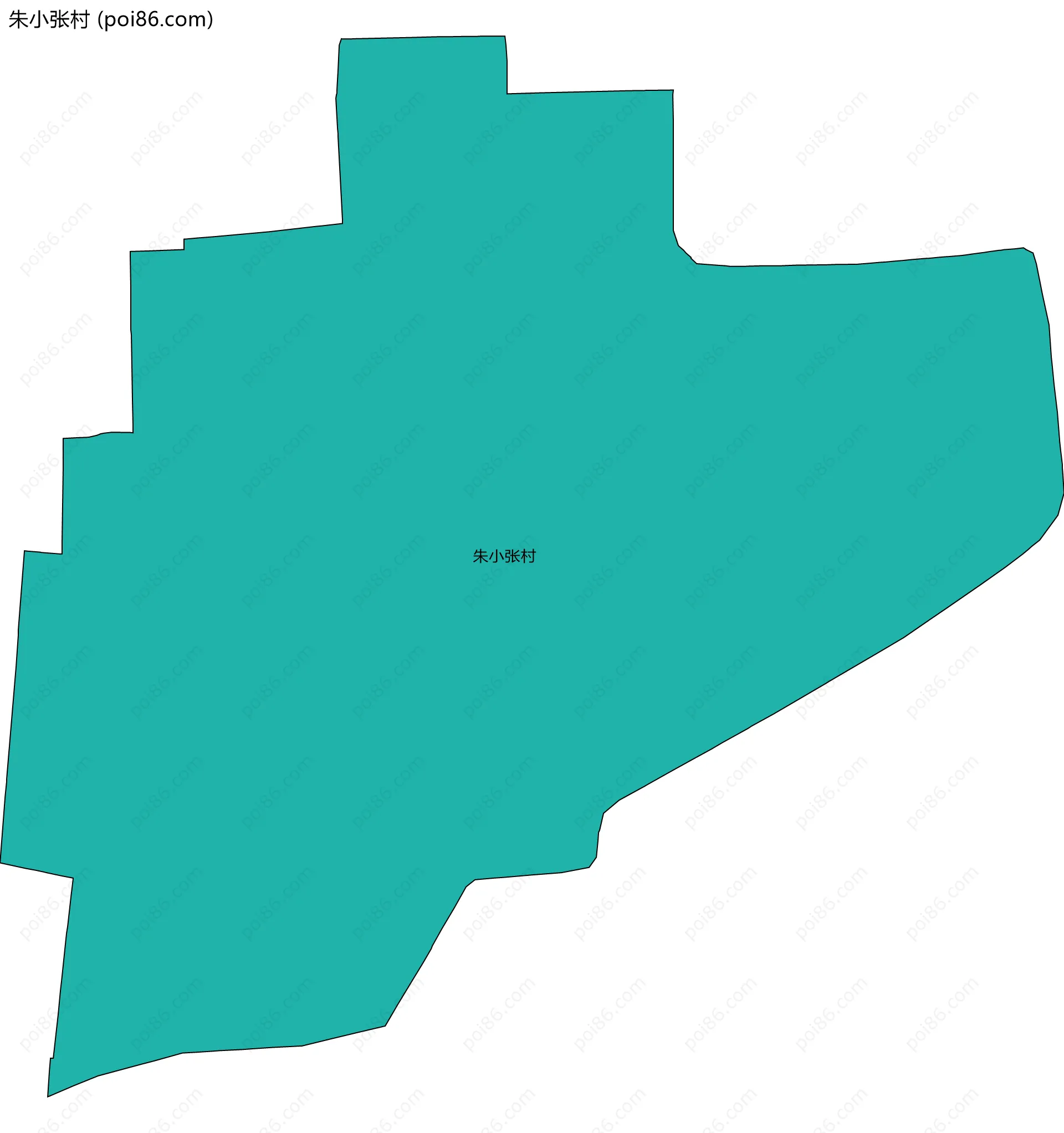 朱小张村边界地图