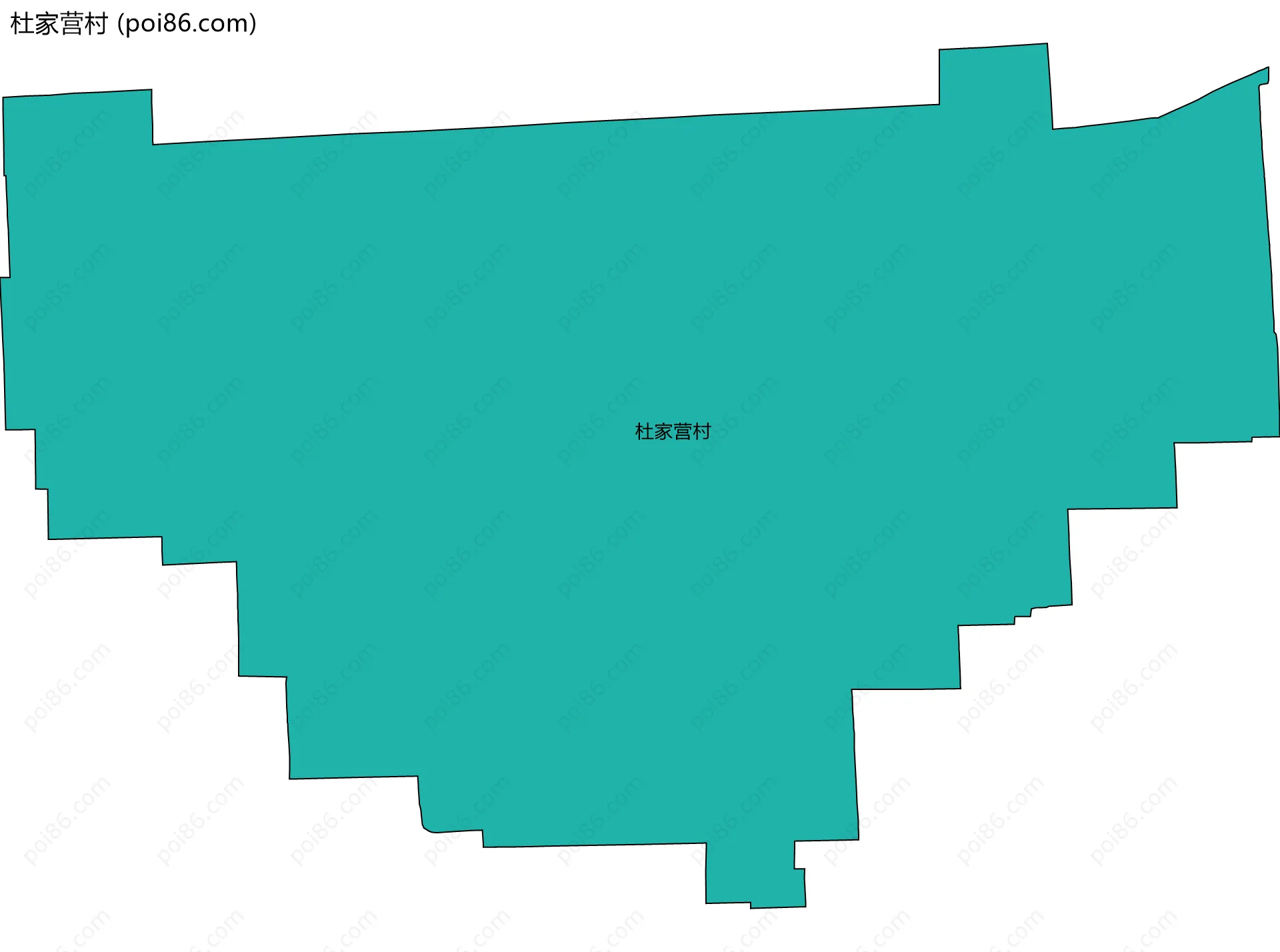 杜家营村边界地图