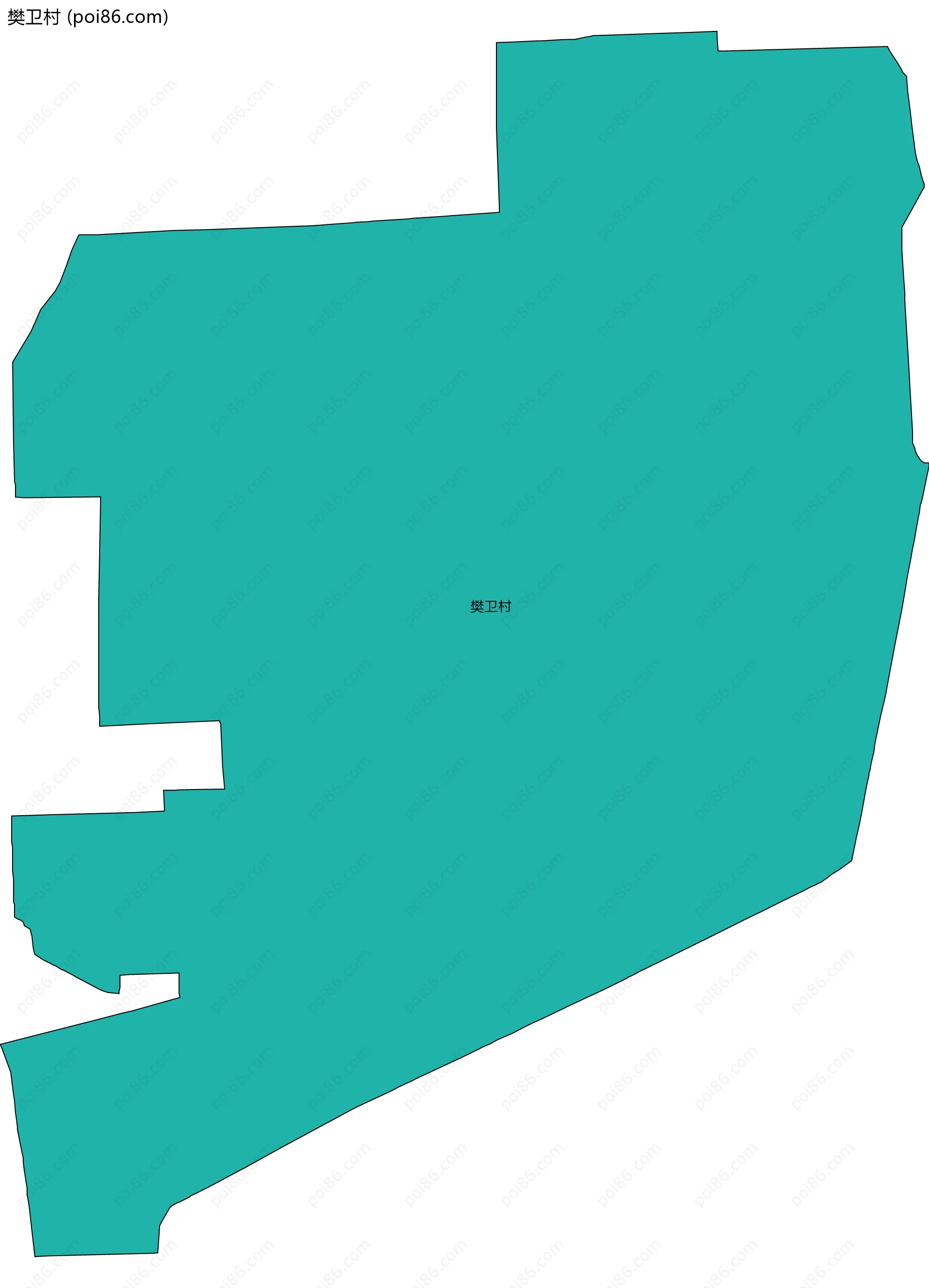 樊卫村边界地图