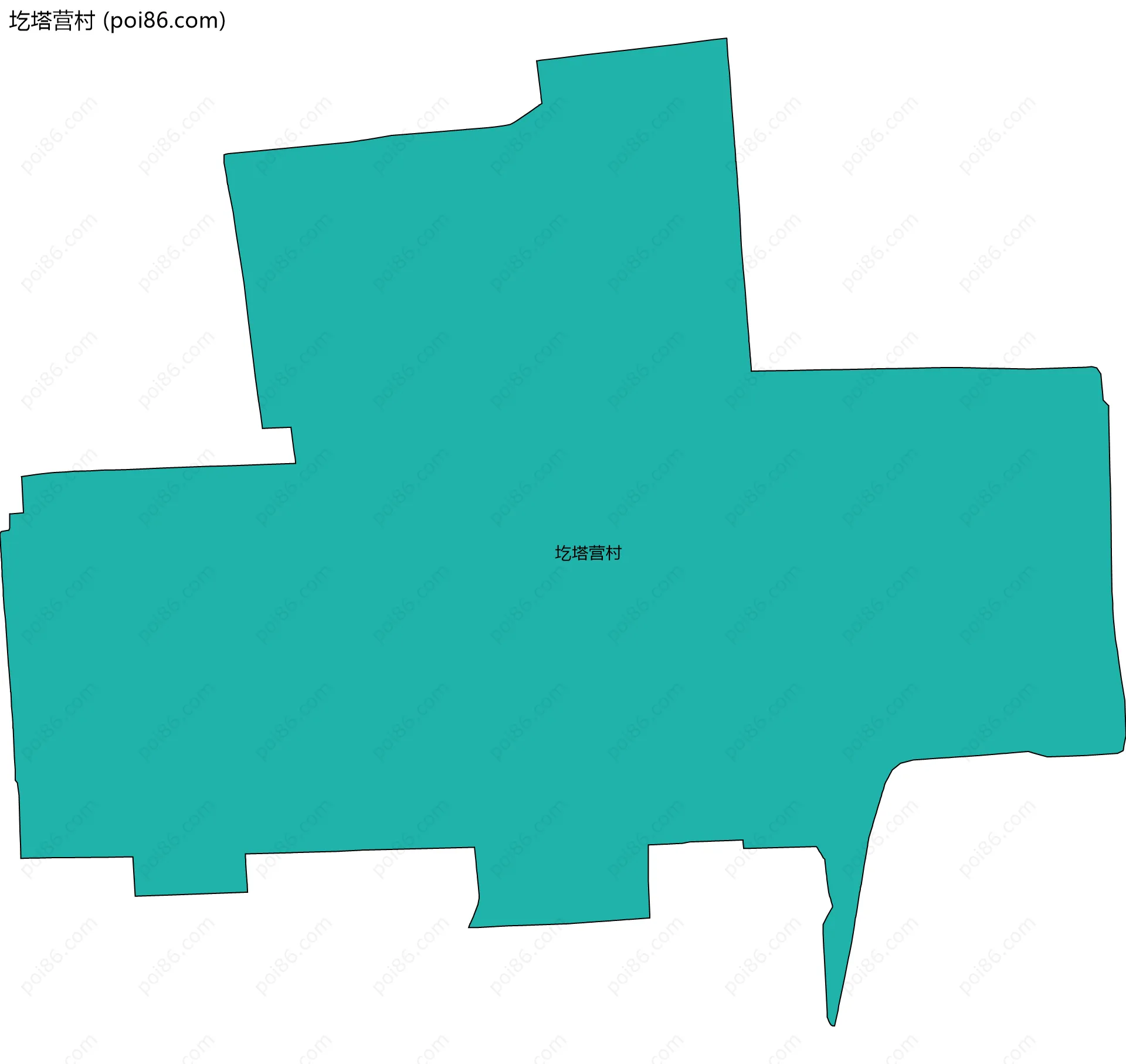 圪塔营村边界地图