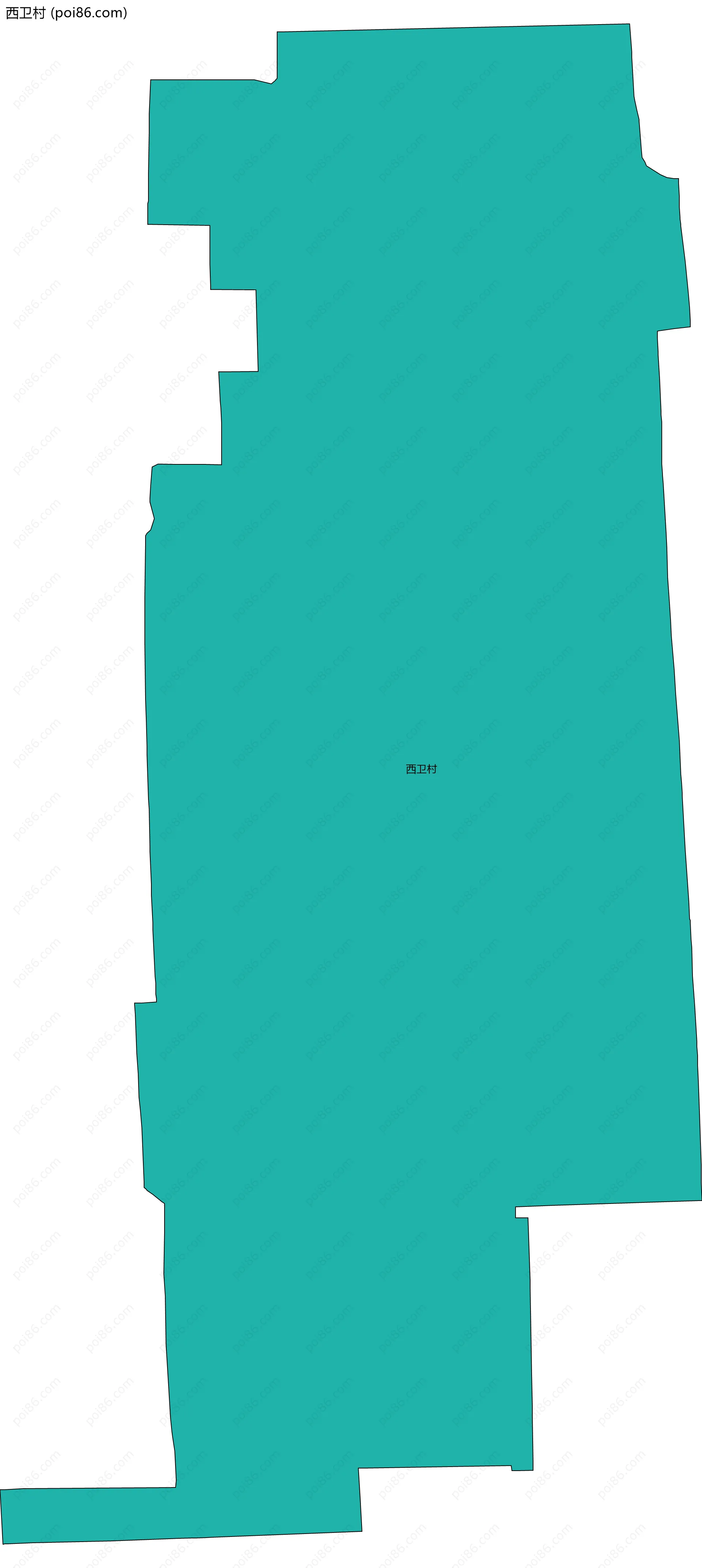 西卫村边界地图