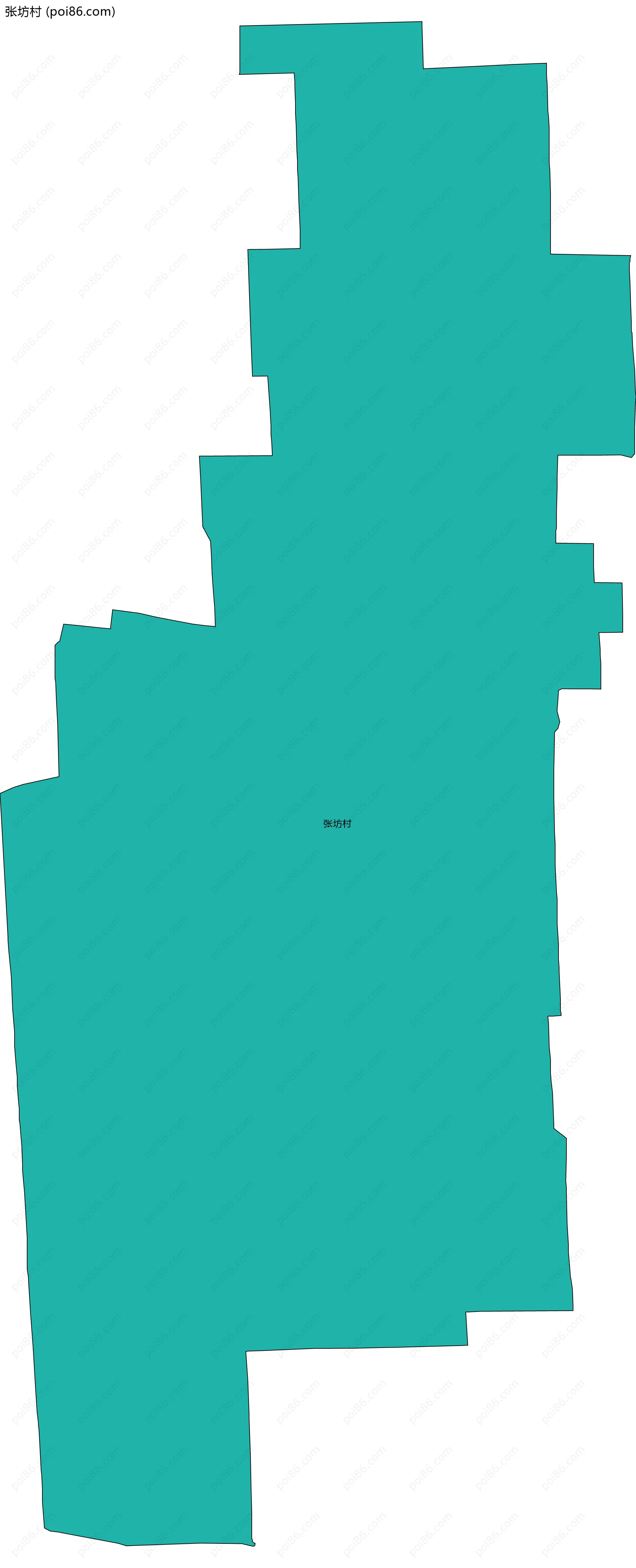 张坊村边界地图