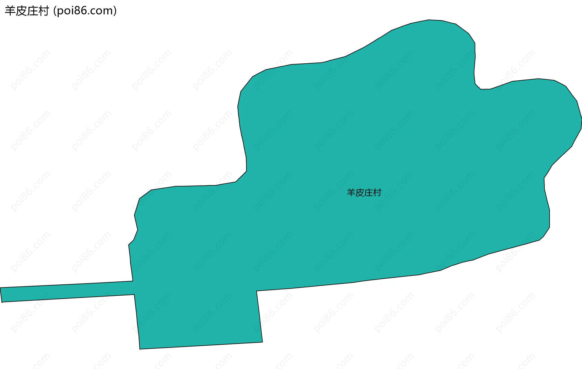 羊皮庄村边界地图