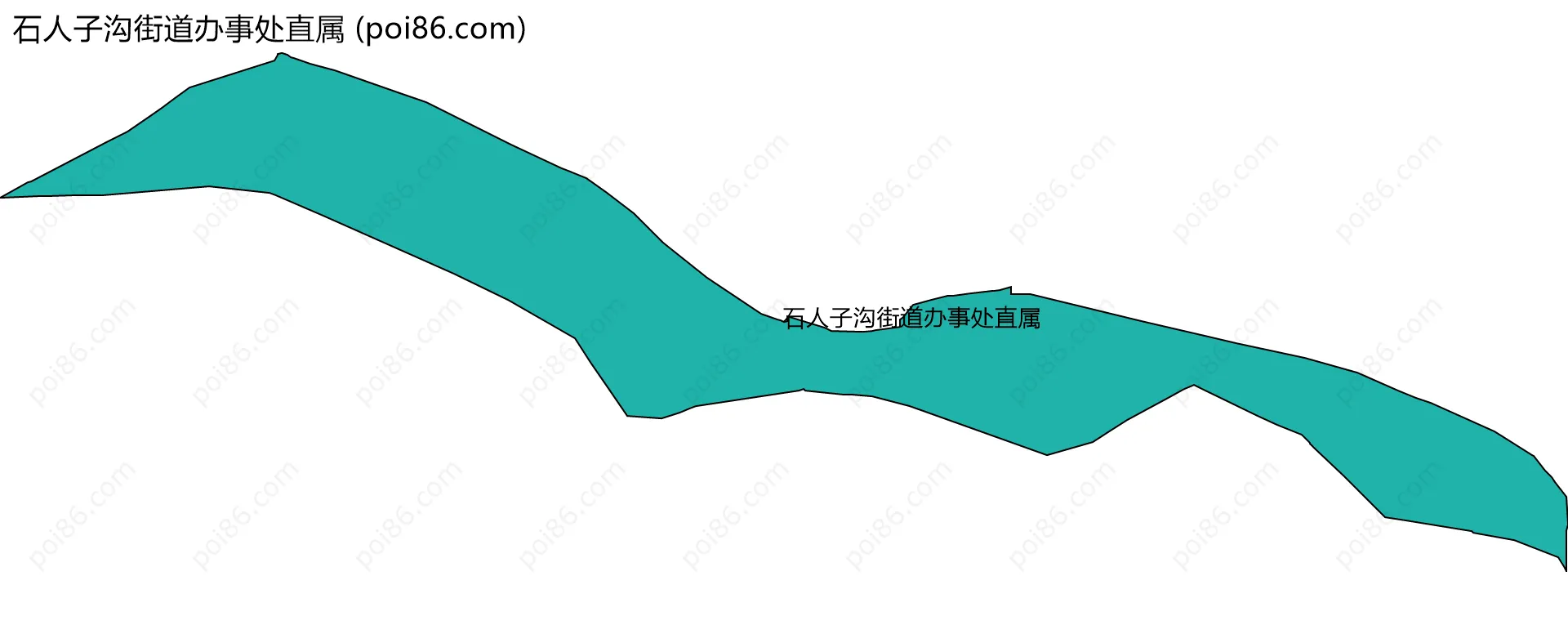 石人子沟街道办事处直属边界地图