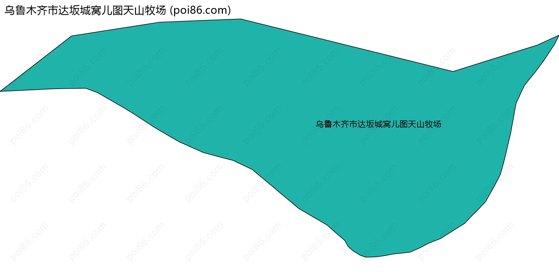 乌鲁木齐市达坂城窝儿图天山牧场边界地图
