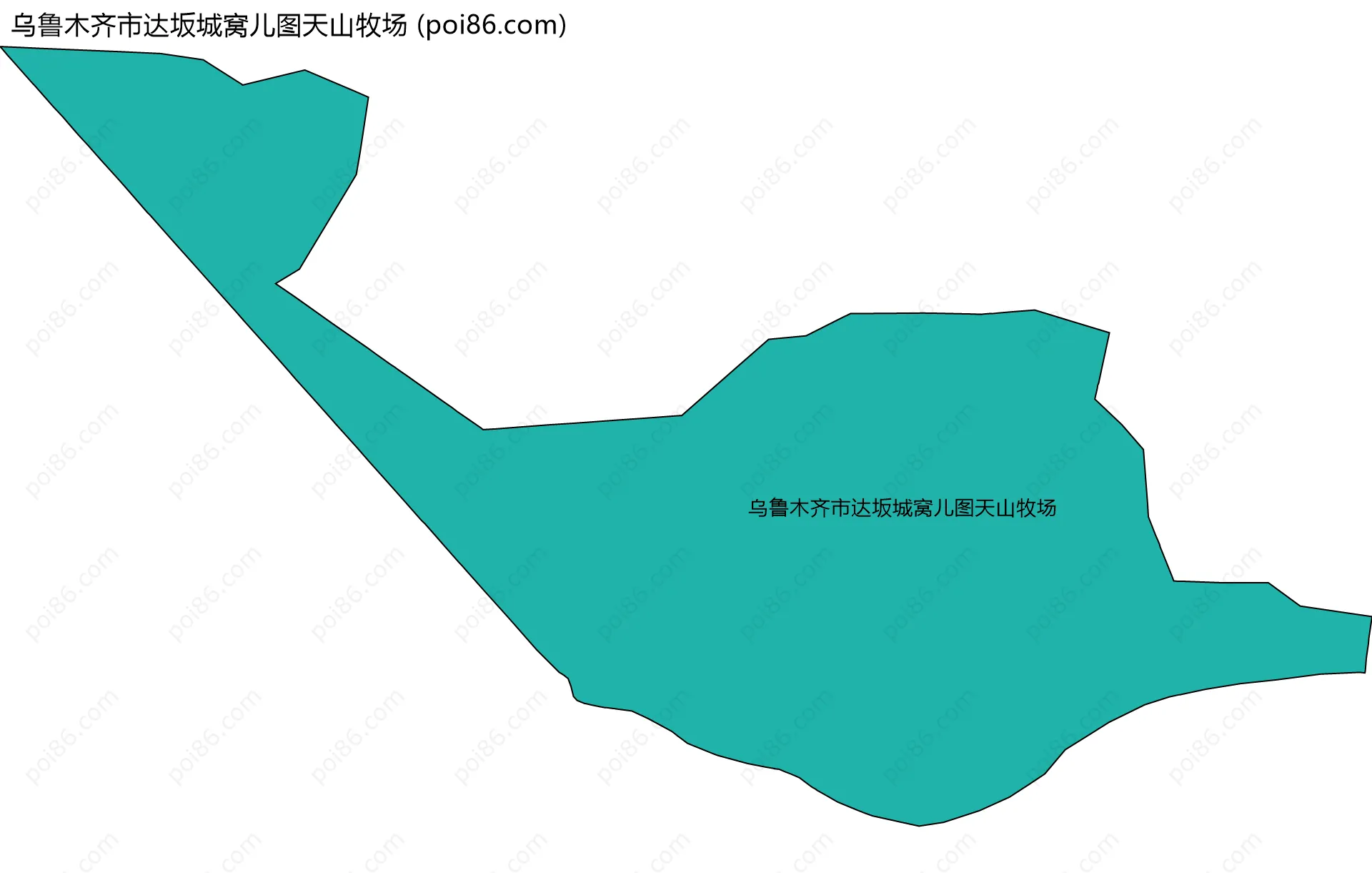 乌鲁木齐市达坂城窝儿图天山牧场边界地图