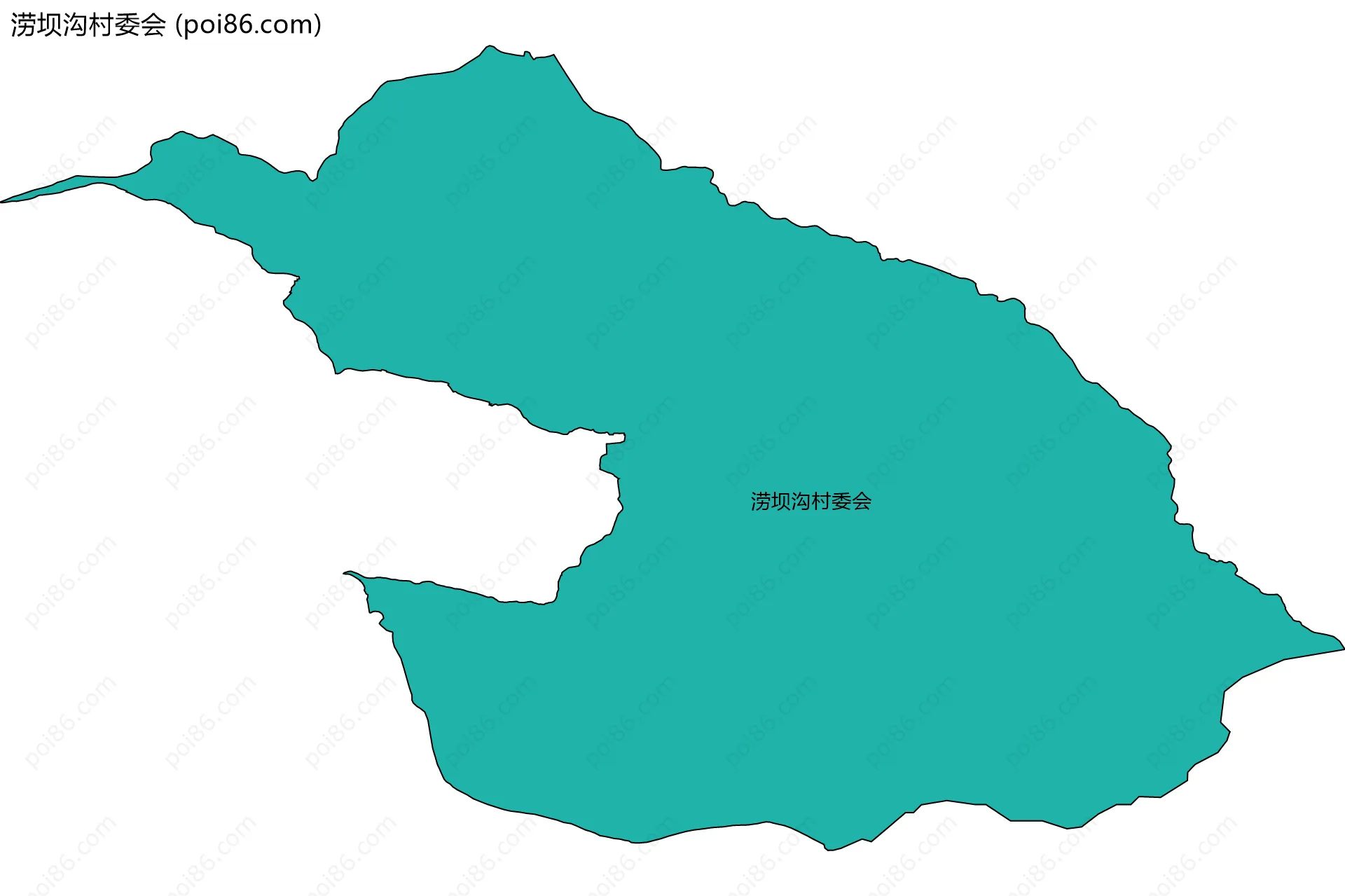 涝坝沟村委会边界地图