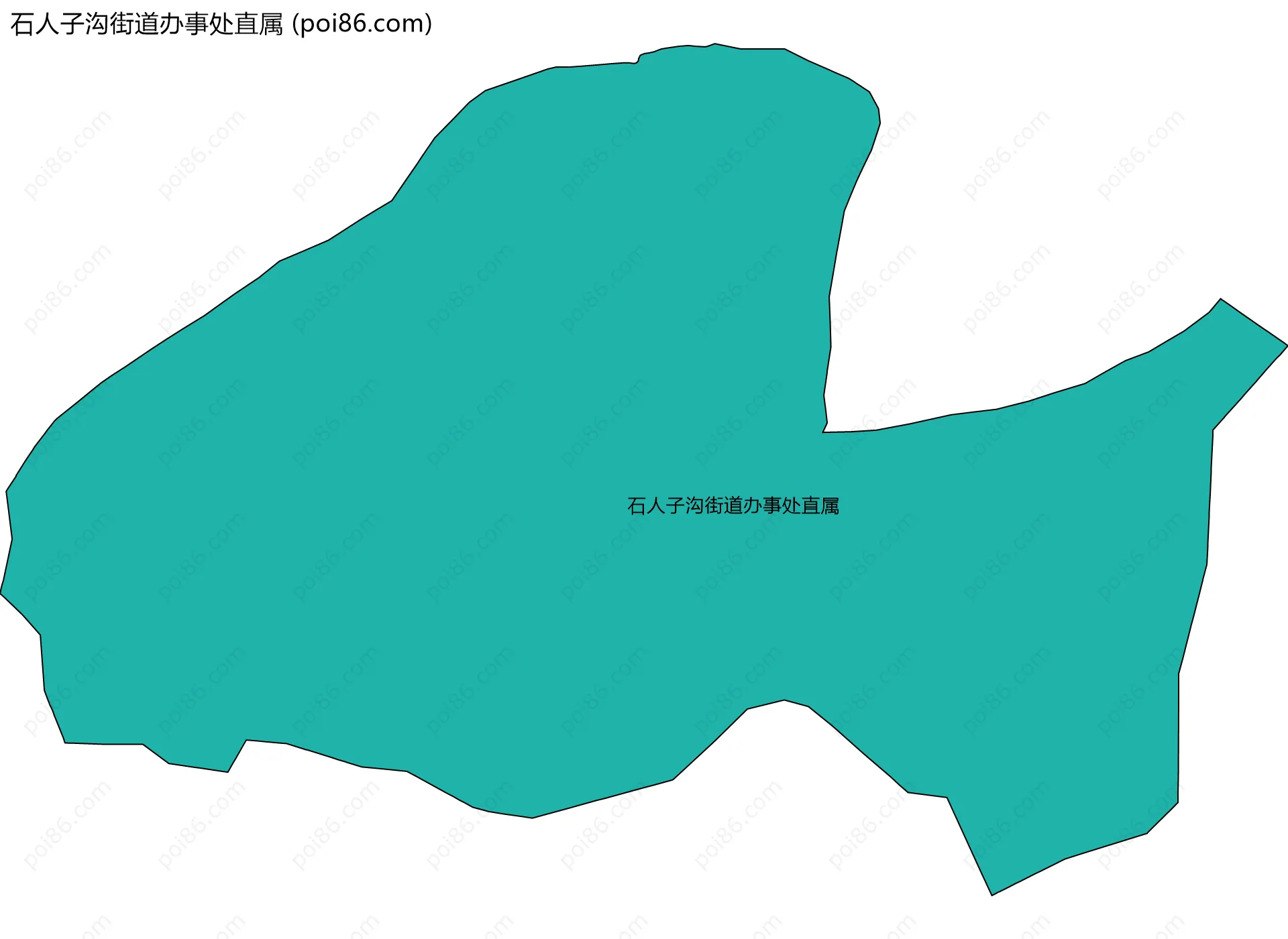 石人子沟街道办事处直属边界地图