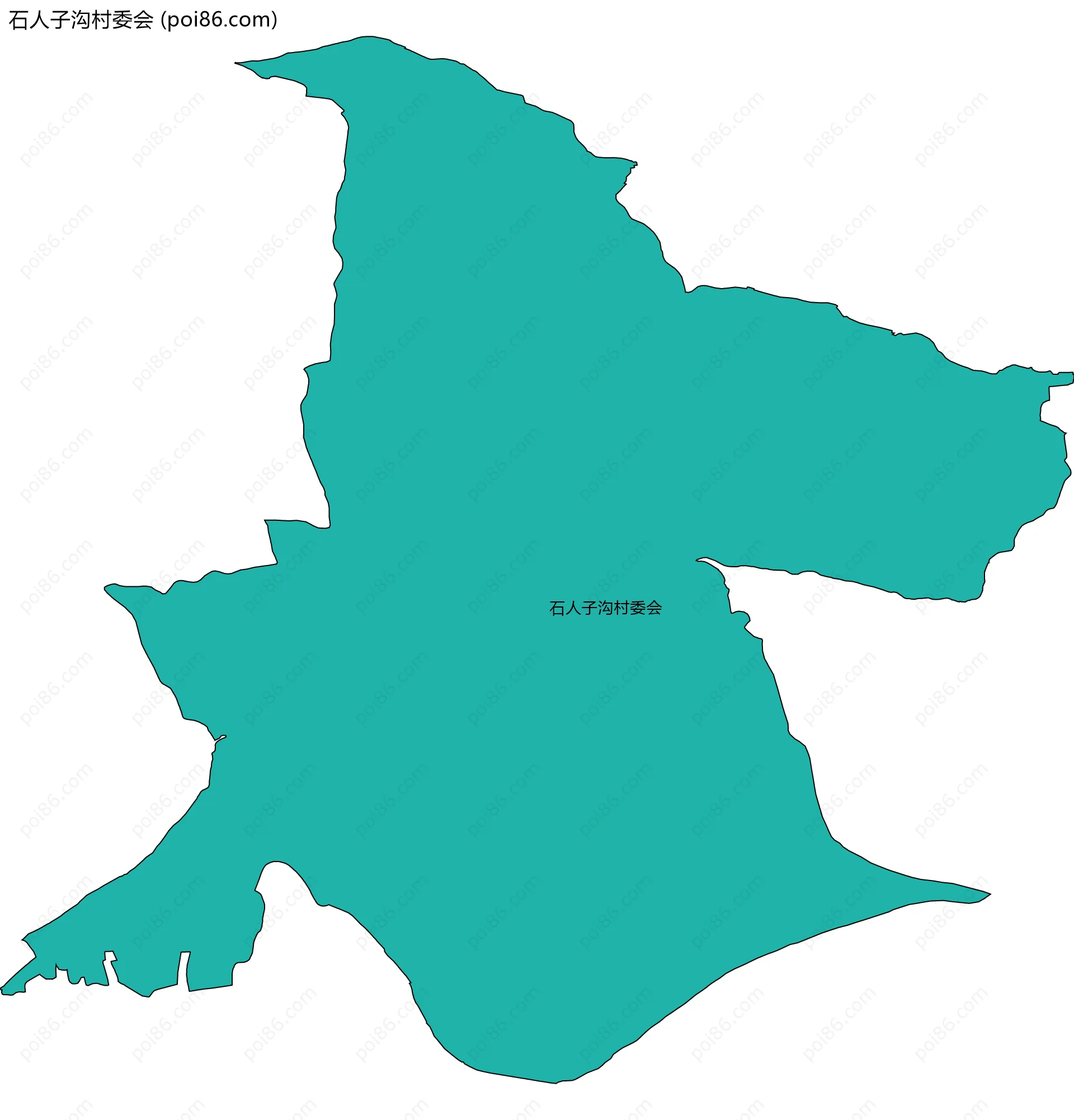 石人子沟村委会边界地图