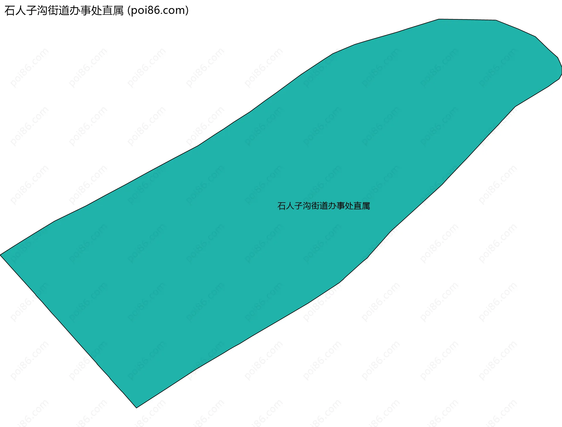 石人子沟街道办事处直属边界地图