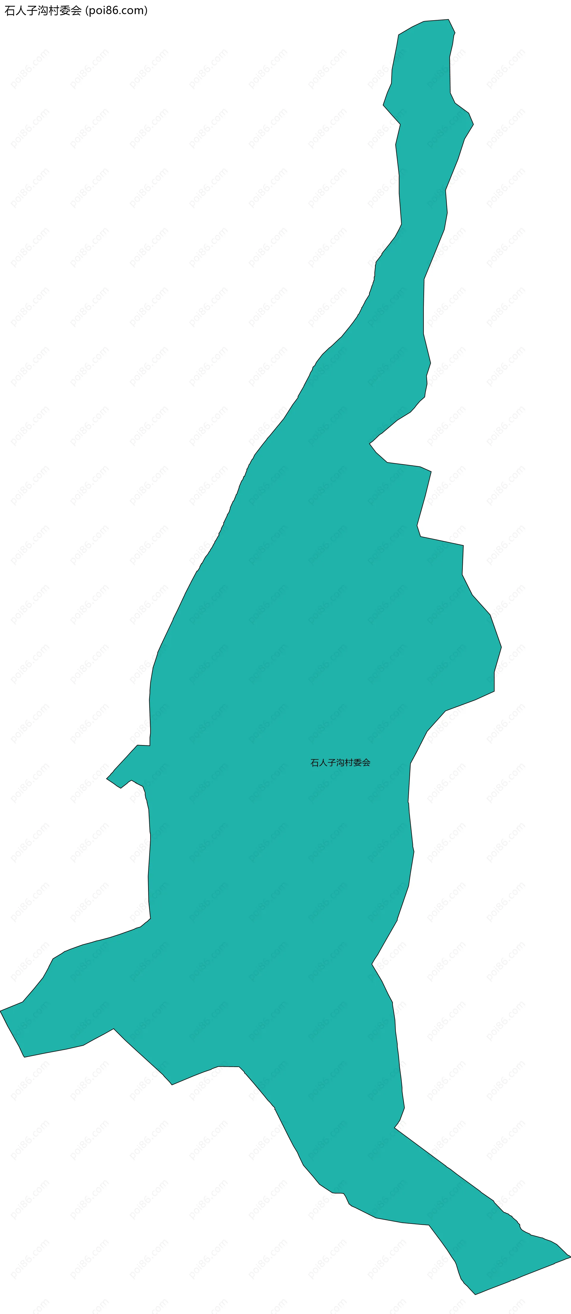 石人子沟村委会边界地图